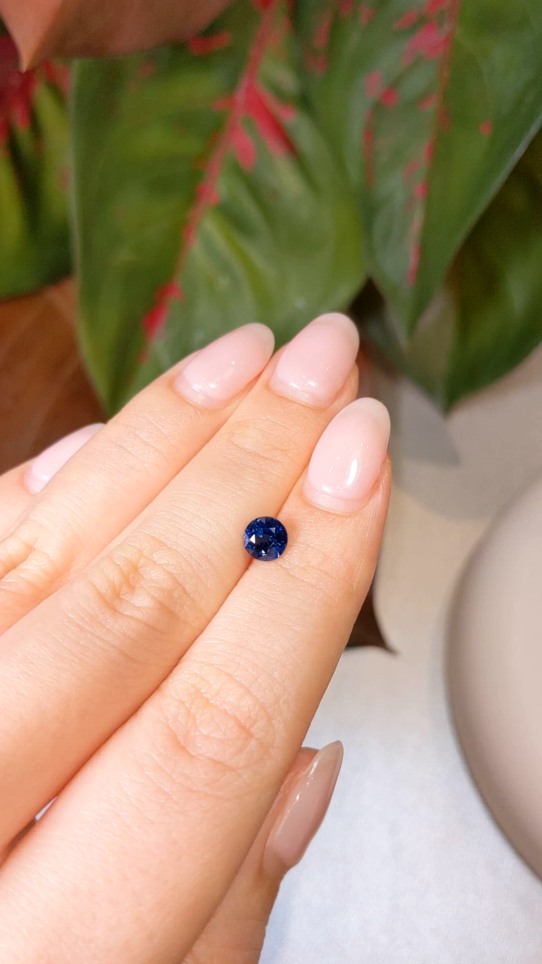 1.13 Ct. Blue Sapphire from Ceylon (Sri Lanka) Size Video