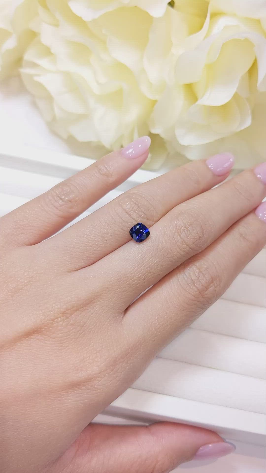 1.14 Ct. Blue Sapphire from Ceylon (Sri Lanka) Size Video