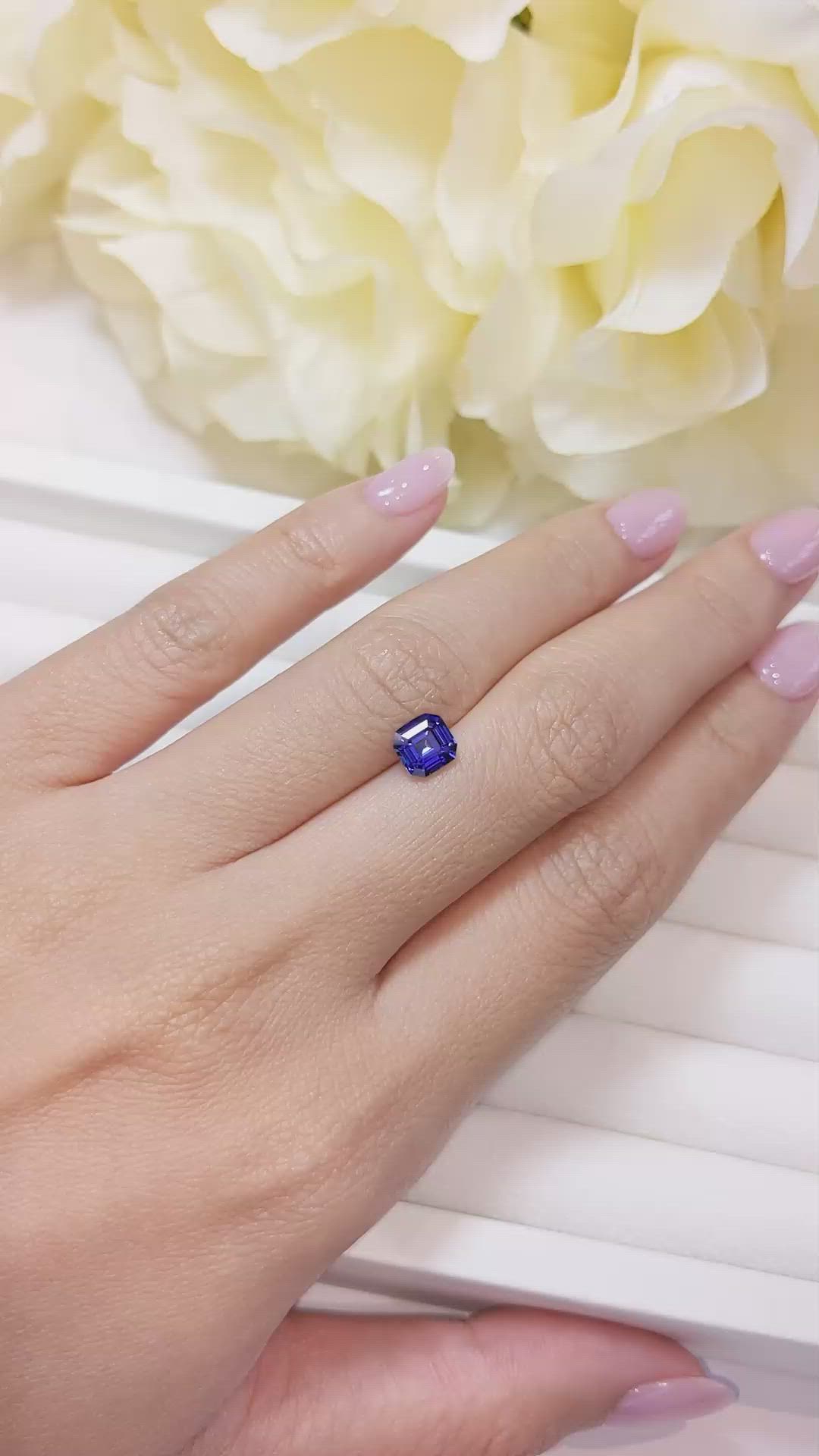1.27 Ct. Blue Sapphire from Ceylon (Sri Lanka) Size Video