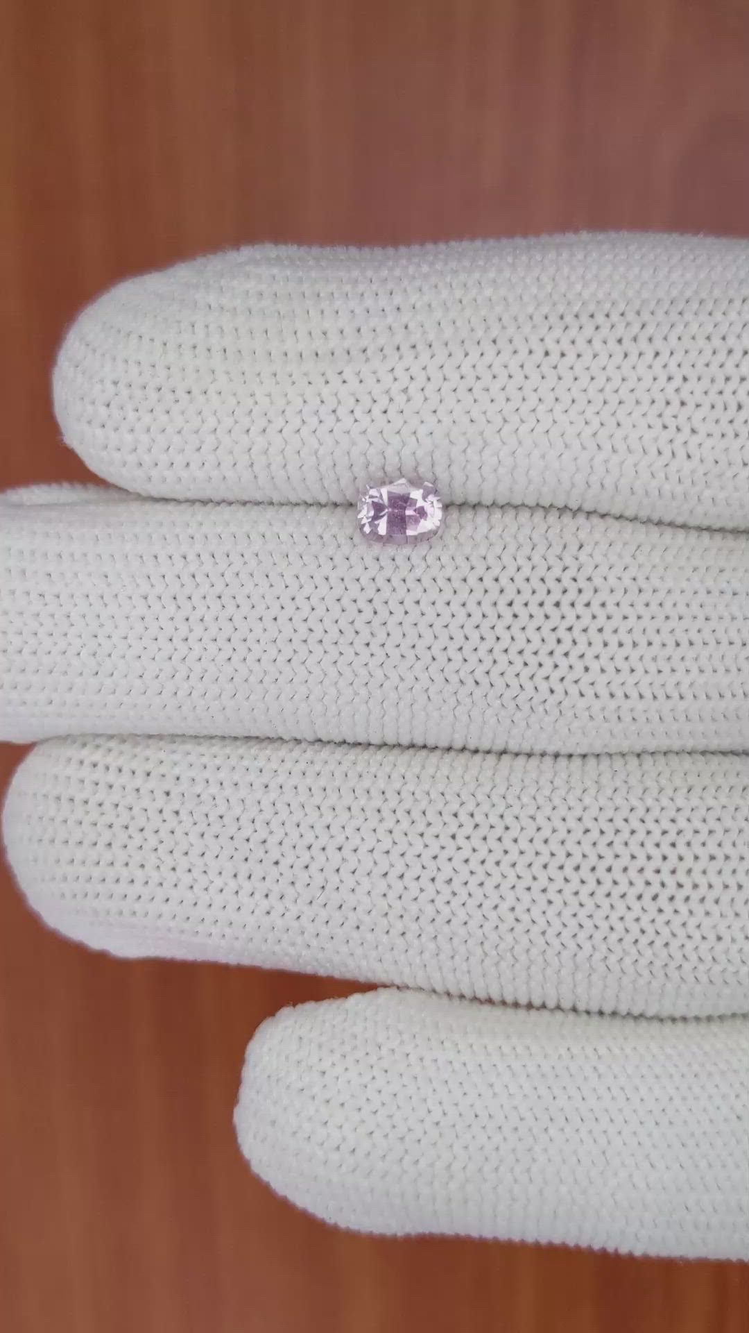 0.67 Ct. Pink Sapphire from Ceylon (Sri Lanka) Size Video