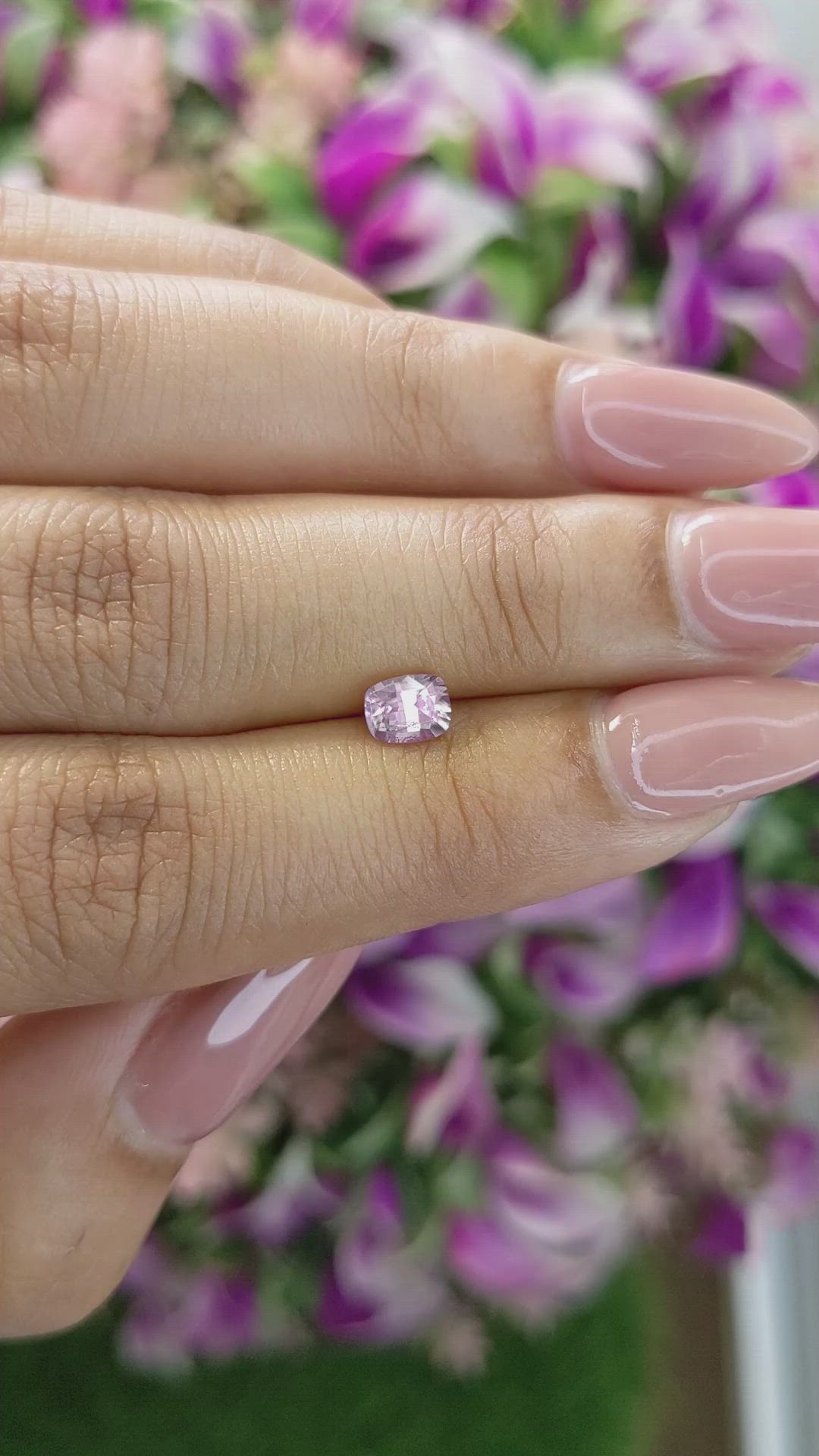 0.67 Ct. Pink Sapphire from Ceylon (Sri Lanka) Size Video