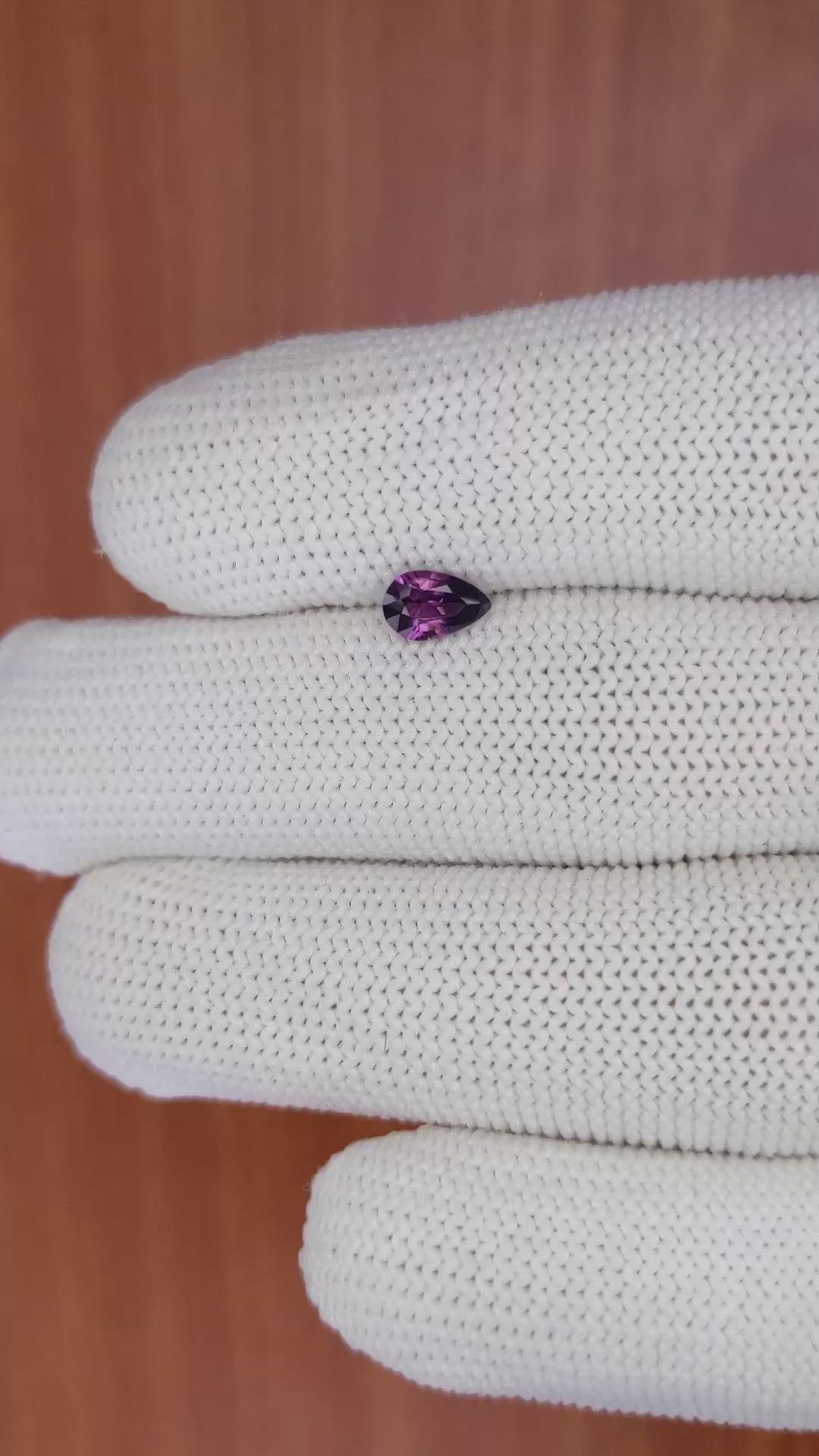 0.54 Ct. Pinkish Purple Sapphire from Ceylon (Sri Lanka) Size Video