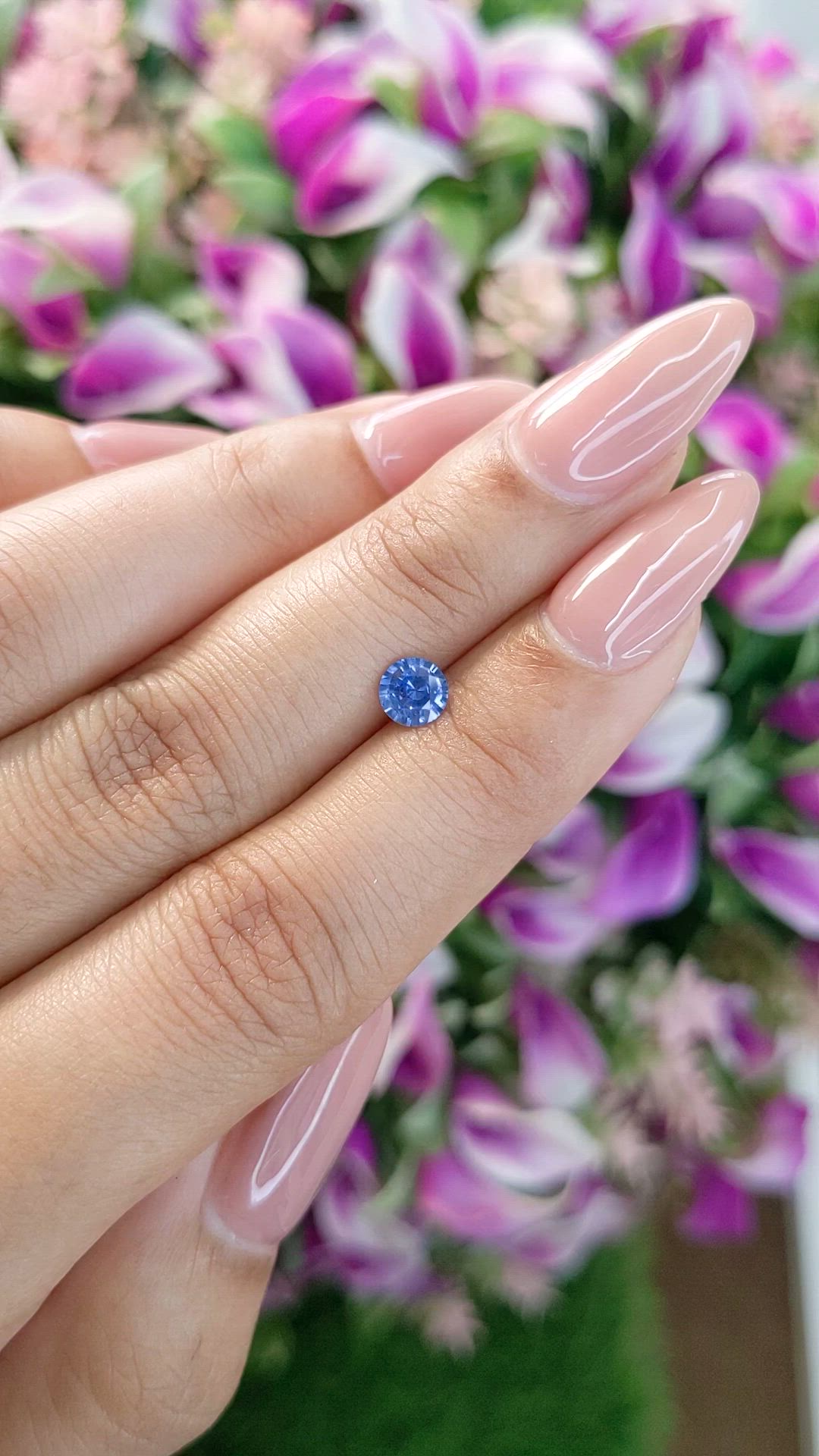 0.54 Ct. Blue Sapphire from Ceylon (Sri Lanka) Size Video