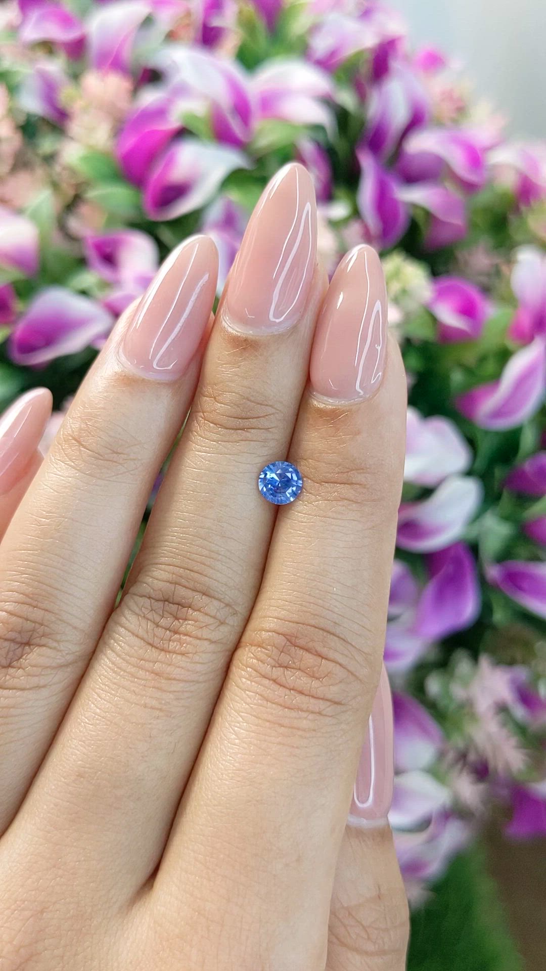 0.54 Ct. Blue Sapphire from Ceylon (Sri Lanka) Size Video