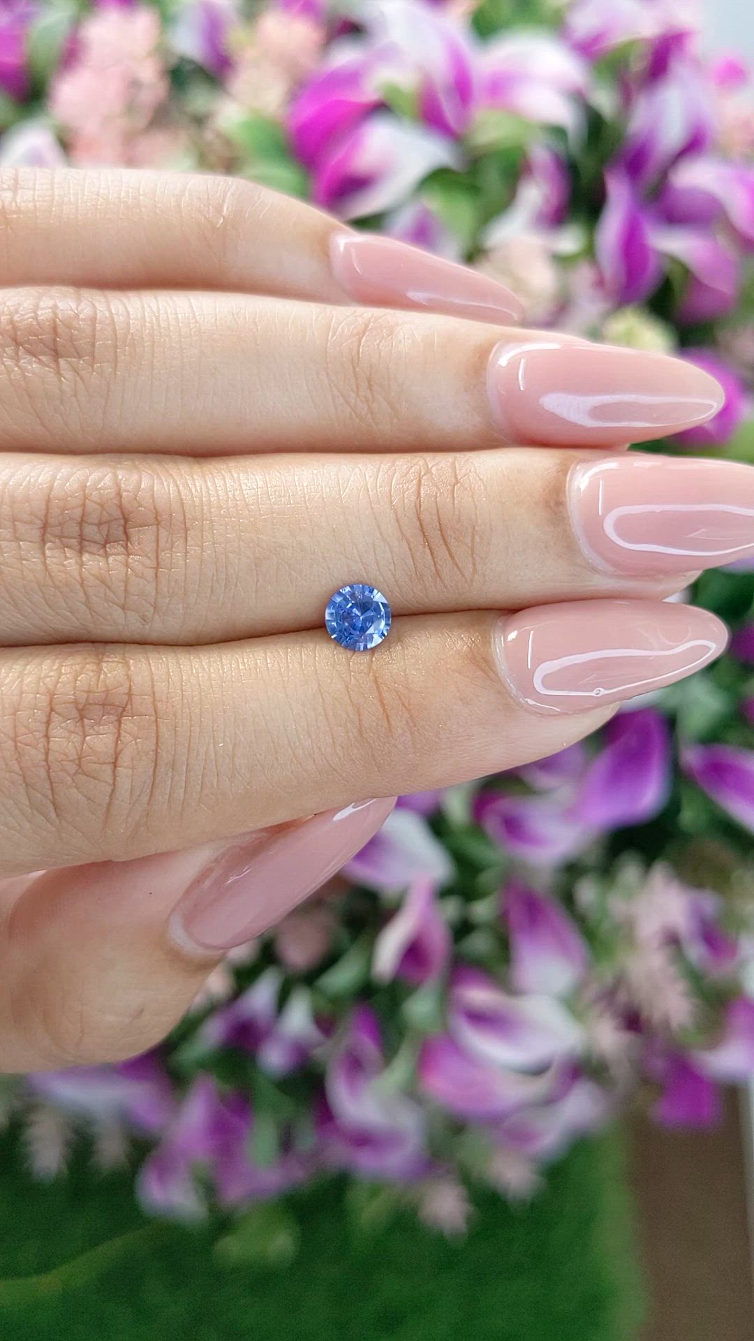 0.54 Ct. Blue Sapphire from Ceylon (Sri Lanka) Size Video