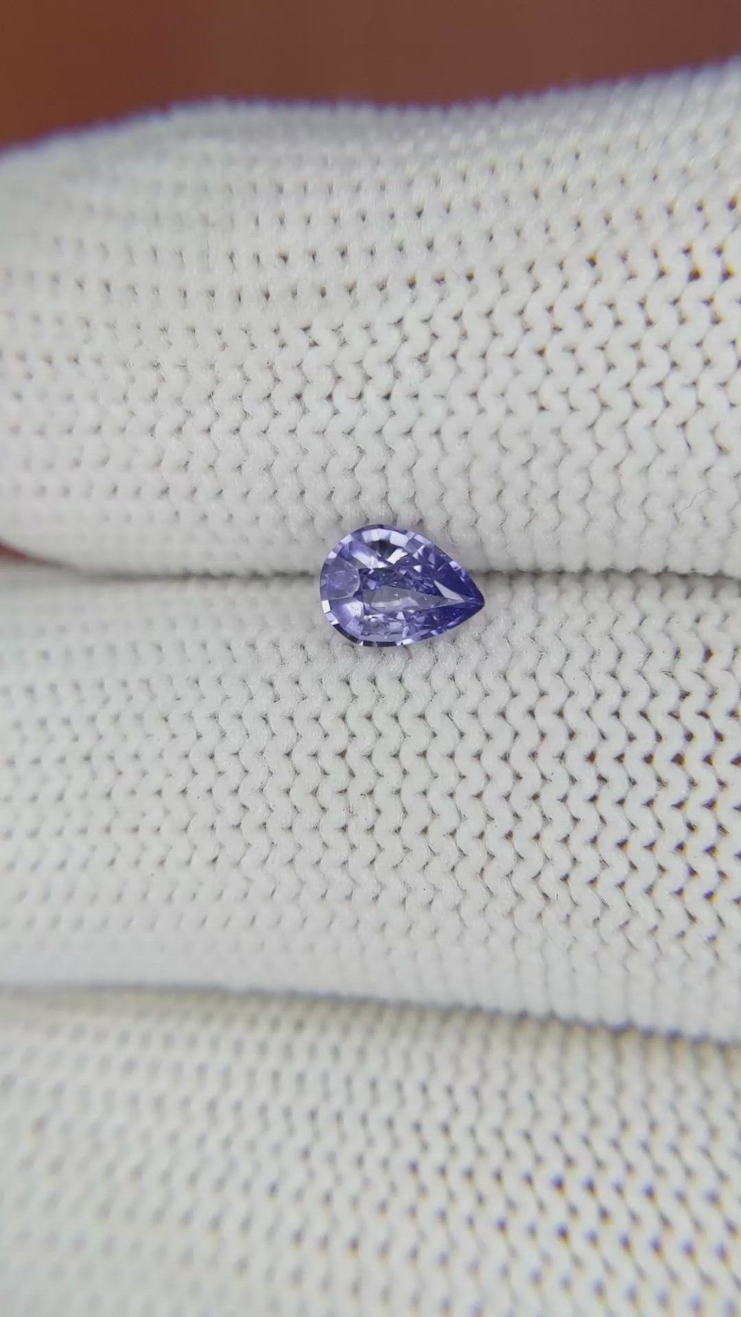 0.59 Ct. Violet Sapphire from Ceylon (Sri Lanka) Size Video