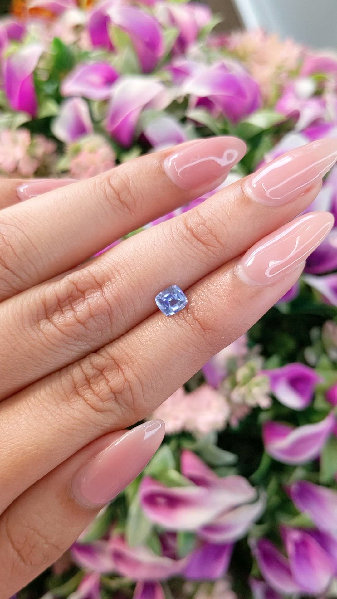 0.71 Ct. Blue Sapphire from Ceylon (Sri Lanka) Size Video