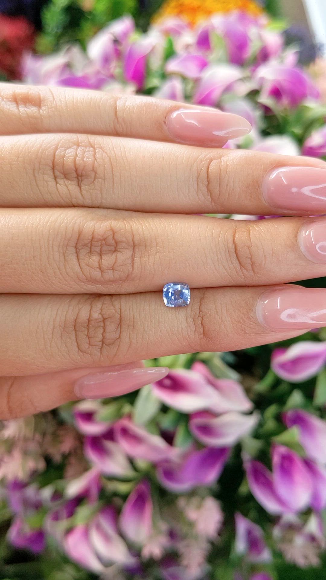0.71 Ct. Blue Sapphire from Ceylon (Sri Lanka) Size Video