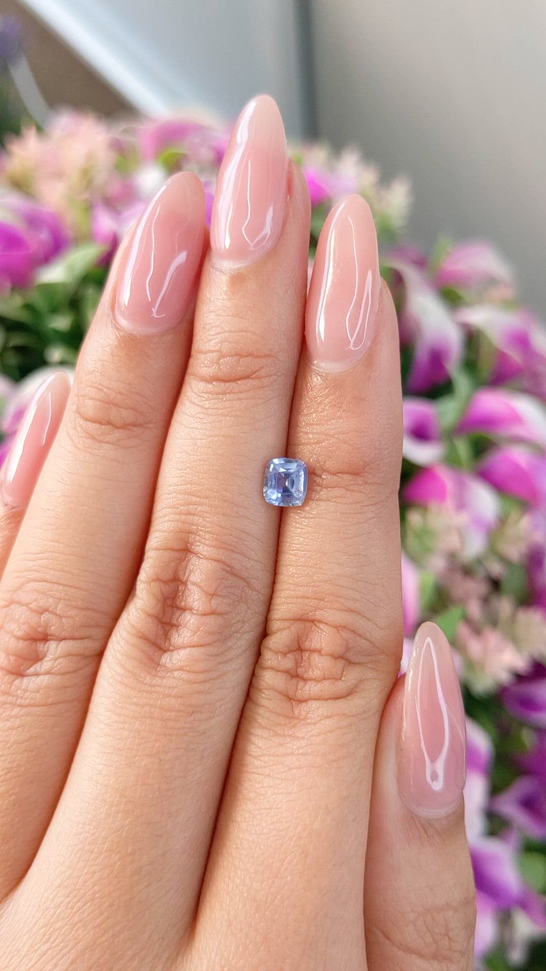 0.71 Ct. Blue Sapphire from Ceylon (Sri Lanka) Size Video