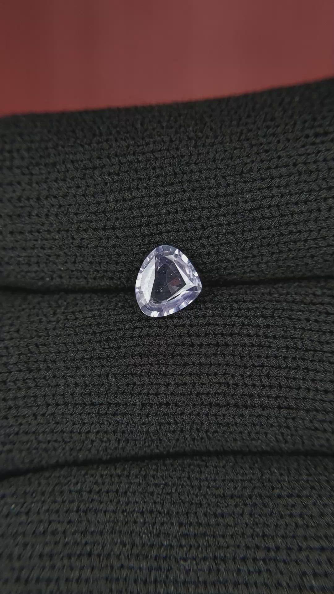 0.76 Ct. White Sapphire from Ceylon (Sri Lanka) Size Video