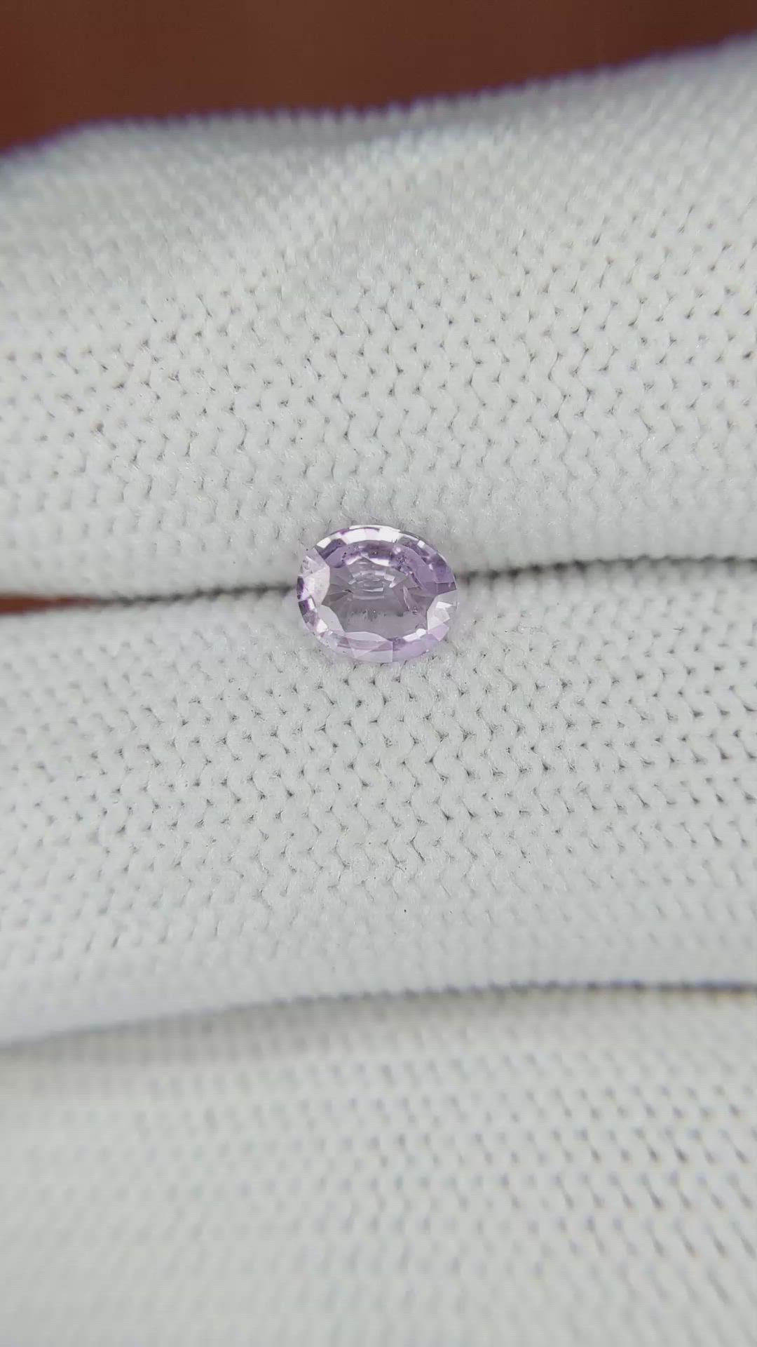 0.64 Ct. Purple Sapphire from Ceylon (Sri Lanka) Size Video
