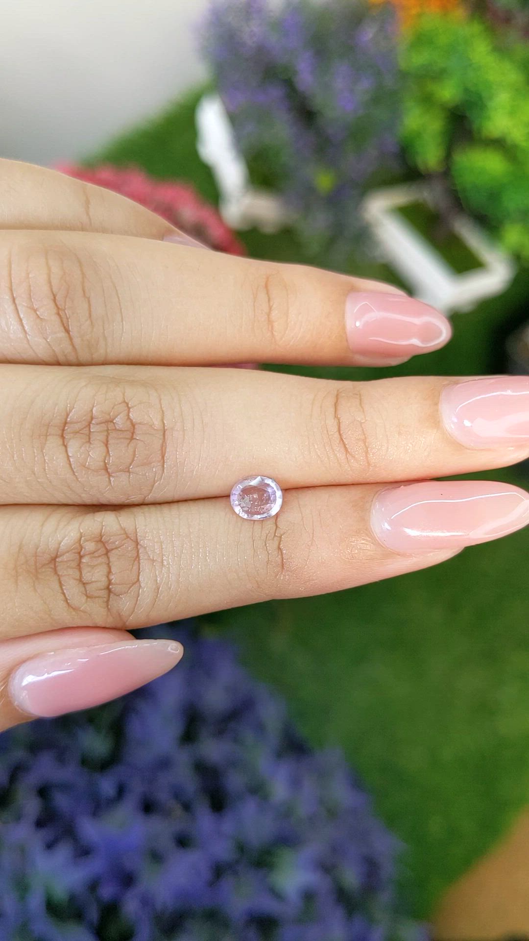 0.64 Ct. Purple Sapphire from Ceylon (Sri Lanka) Size Video