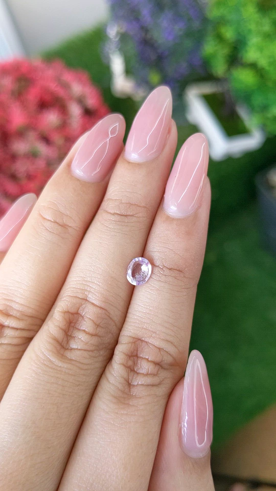0.64 Ct. Purple Sapphire from Ceylon (Sri Lanka) Size Video