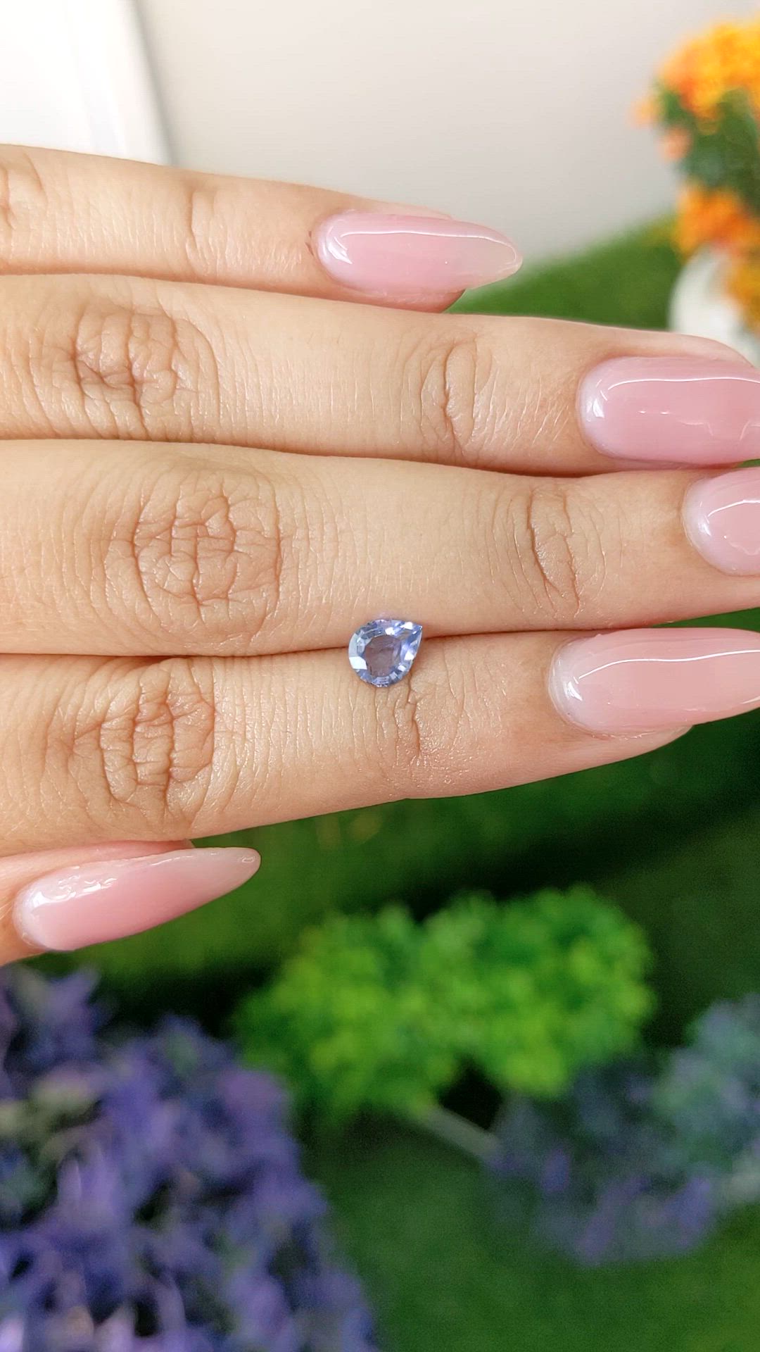 0.63 Ct. Blue Sapphire from Ceylon (Sri Lanka) Size Video