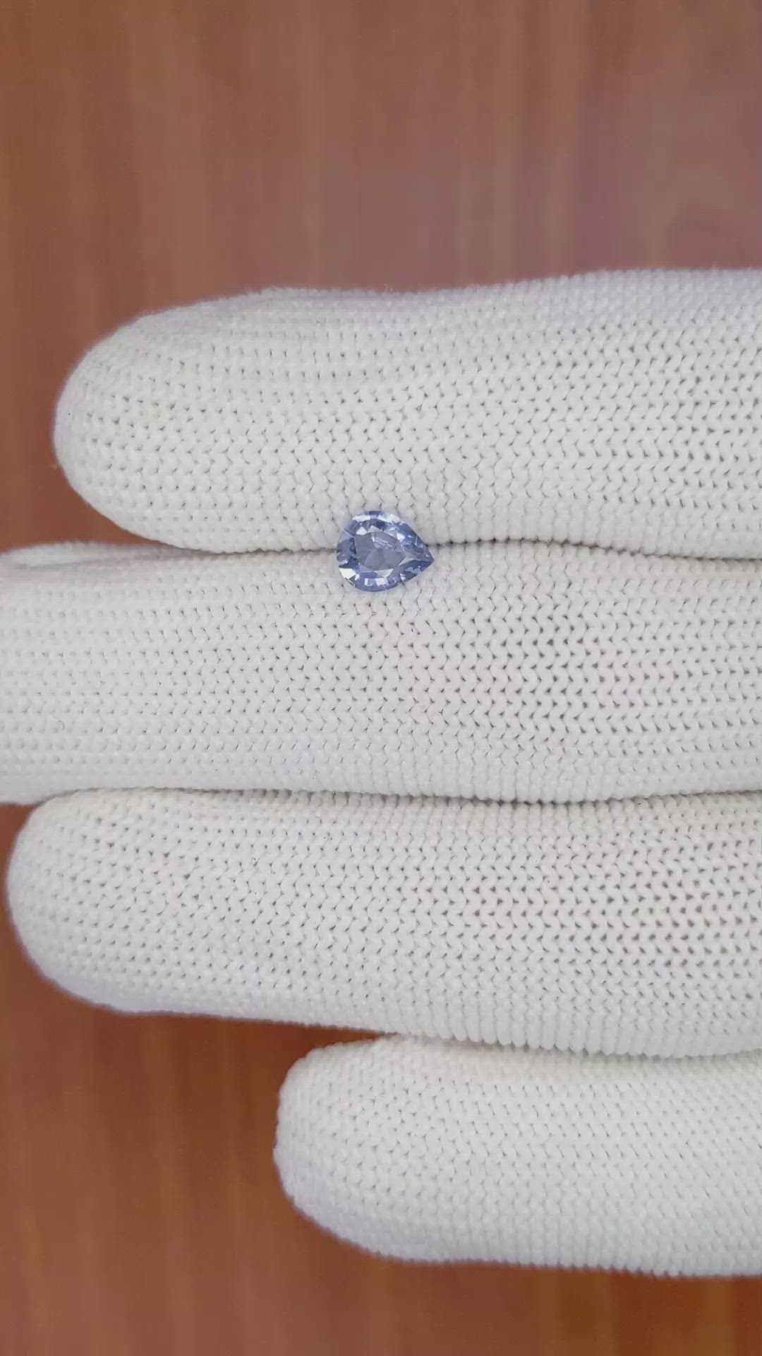 0.63 Ct. Blue Sapphire from Ceylon (Sri Lanka) Size Video