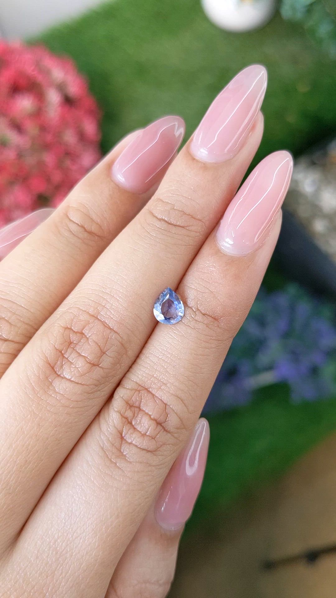 0.63 Ct. Blue Sapphire from Ceylon (Sri Lanka) Size Video