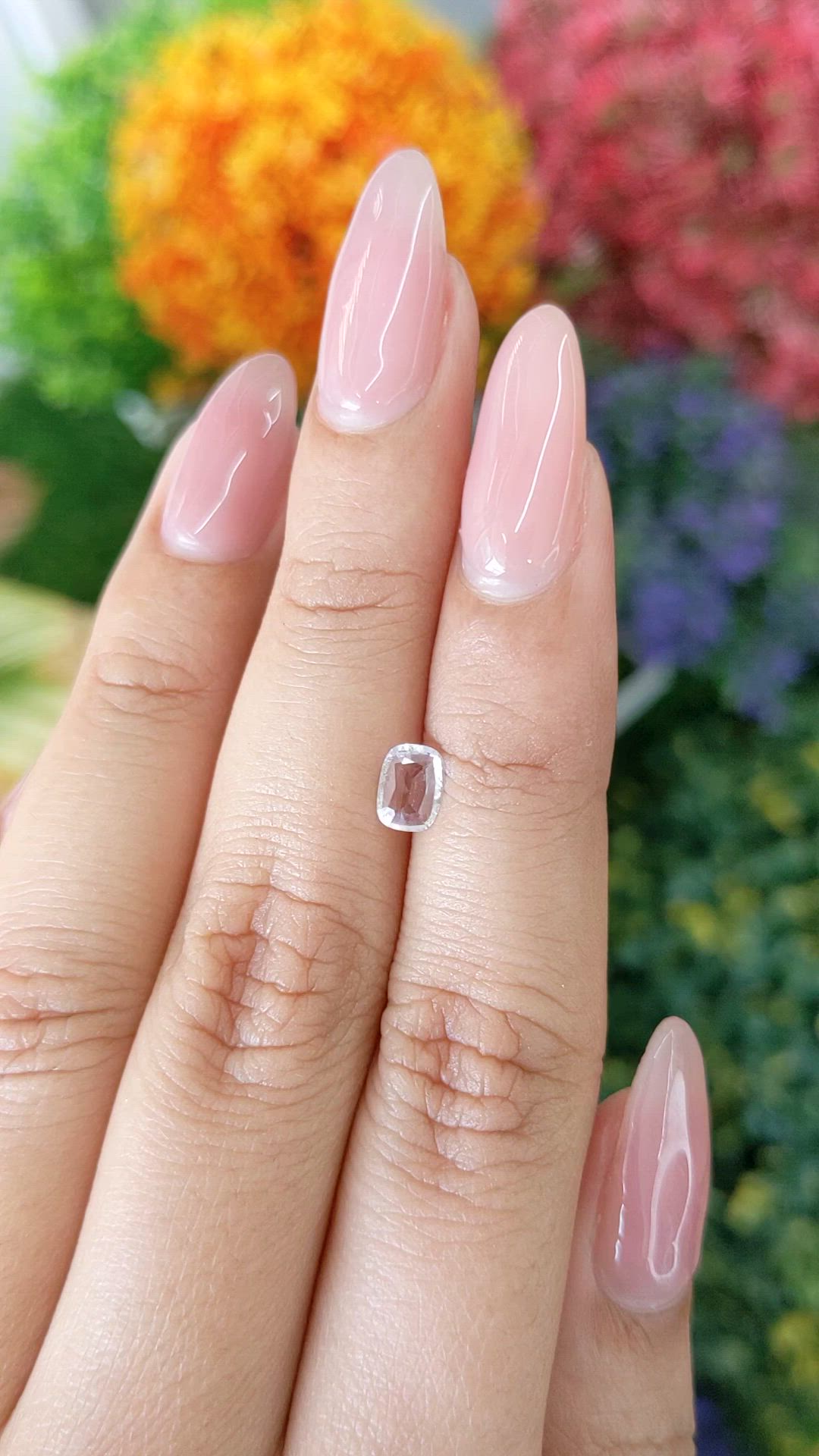 0.53 Ct. Purple Sapphire from Ceylon (Sri Lanka) Size Video