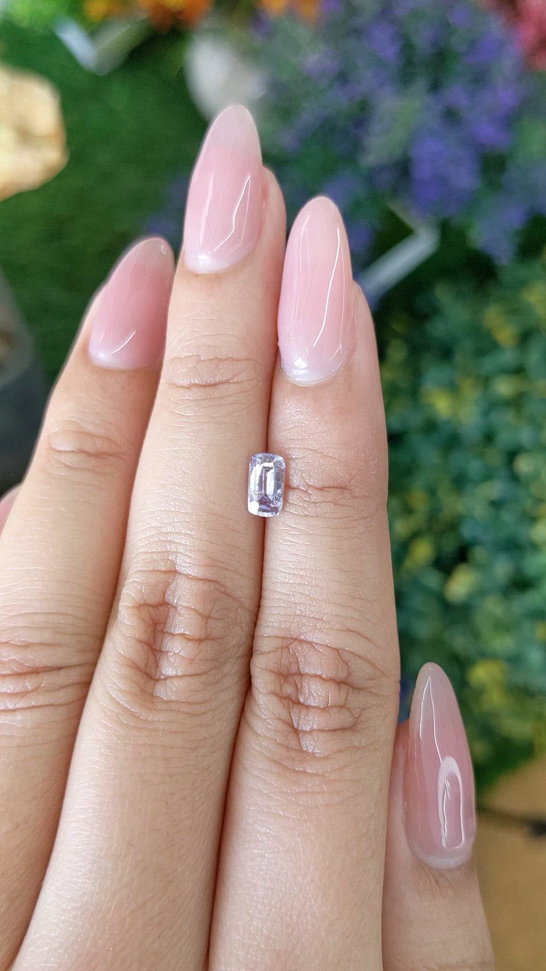 0.65 Ct. Purple Sapphire from Ceylon (Sri Lanka) Size Video