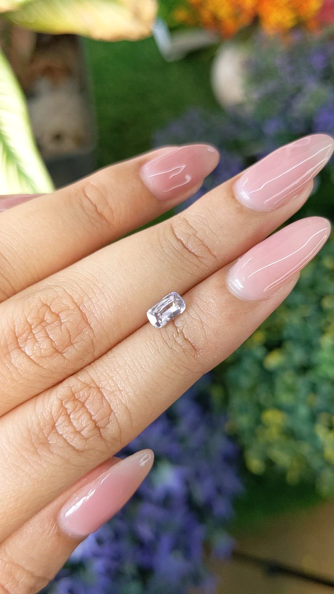 0.65 Ct. Purple Sapphire from Ceylon (Sri Lanka) Size Video