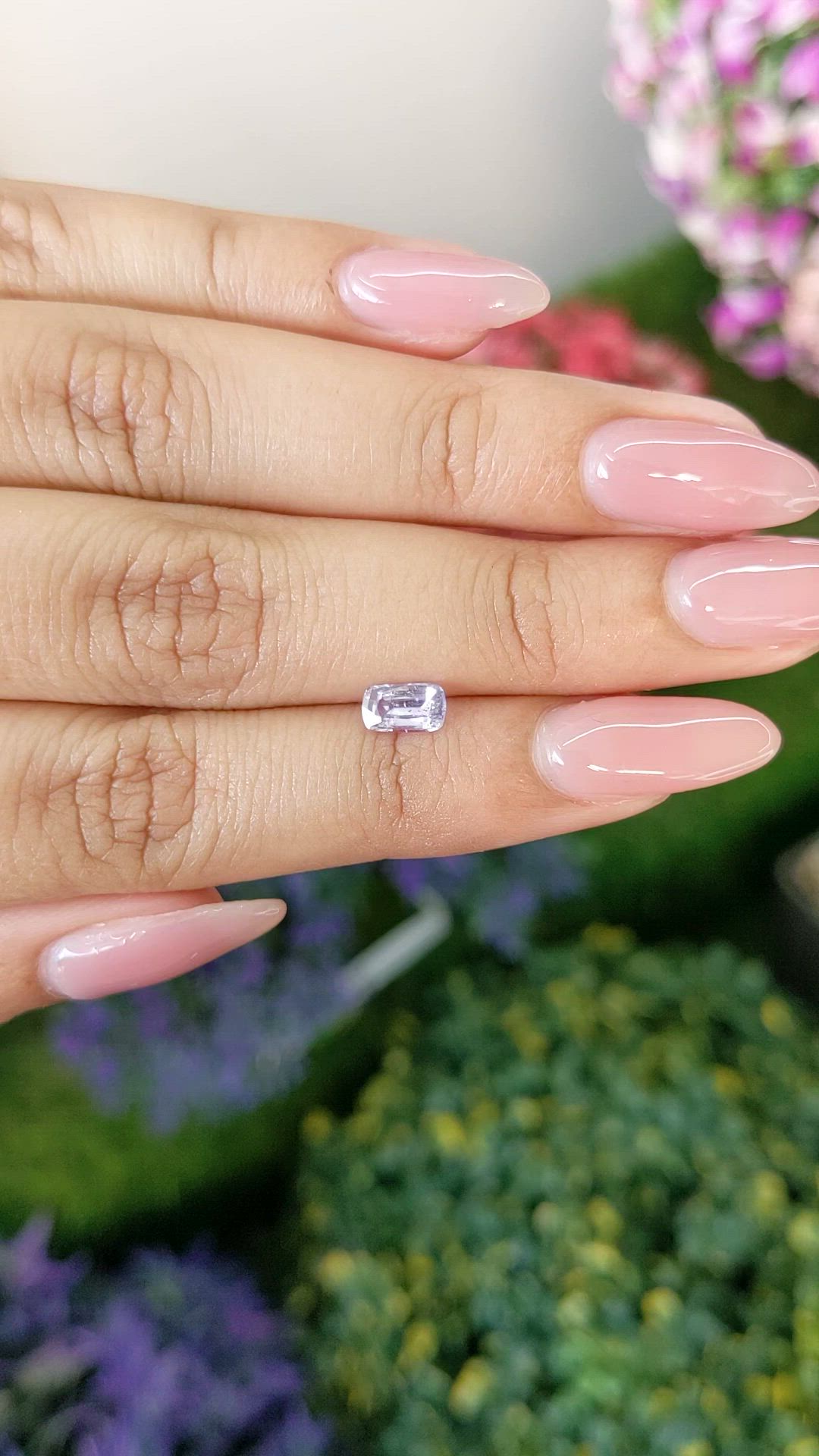 0.65 Ct. Purple Sapphire from Ceylon (Sri Lanka) Size Video