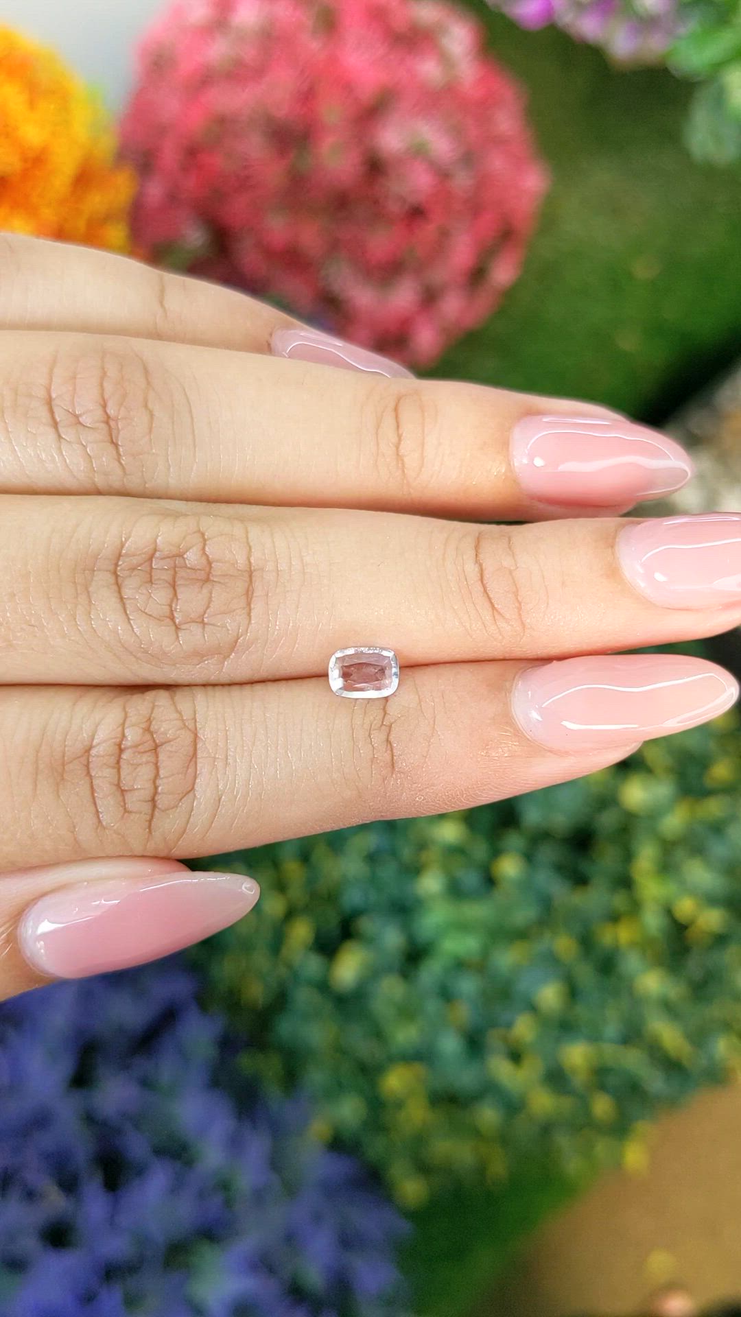 0.54 Ct. Pink Sapphire from Ceylon (Sri Lanka) Size Video