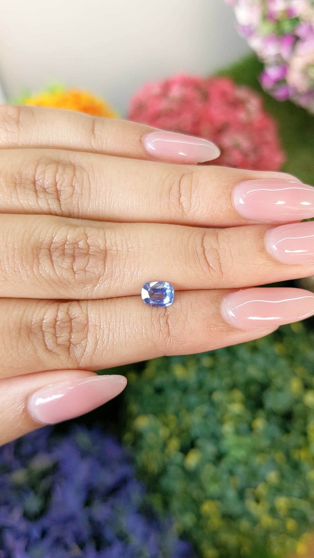 0.84 Ct. Blue Sapphire from Ceylon (Sri Lanka) Size Video