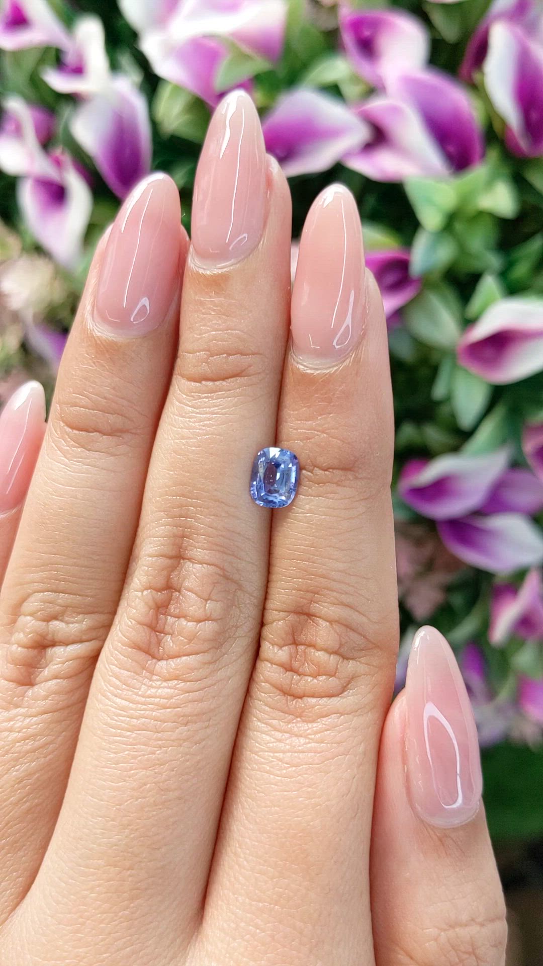 0.84 Ct. Blue Sapphire from Ceylon (Sri Lanka) Size Video