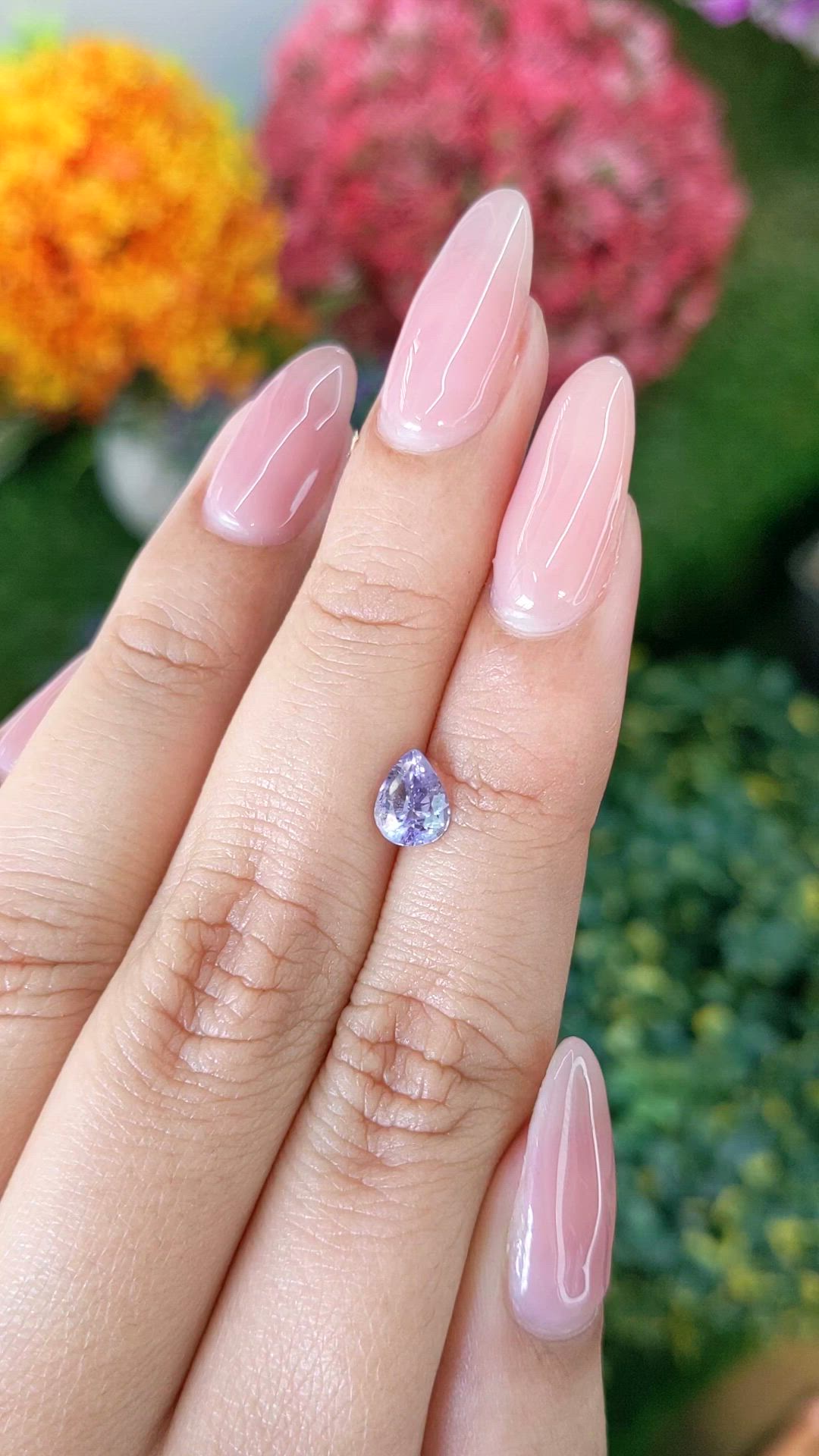 1.06 Ct. Purple Sapphire from Ceylon (Sri Lanka) Size Video