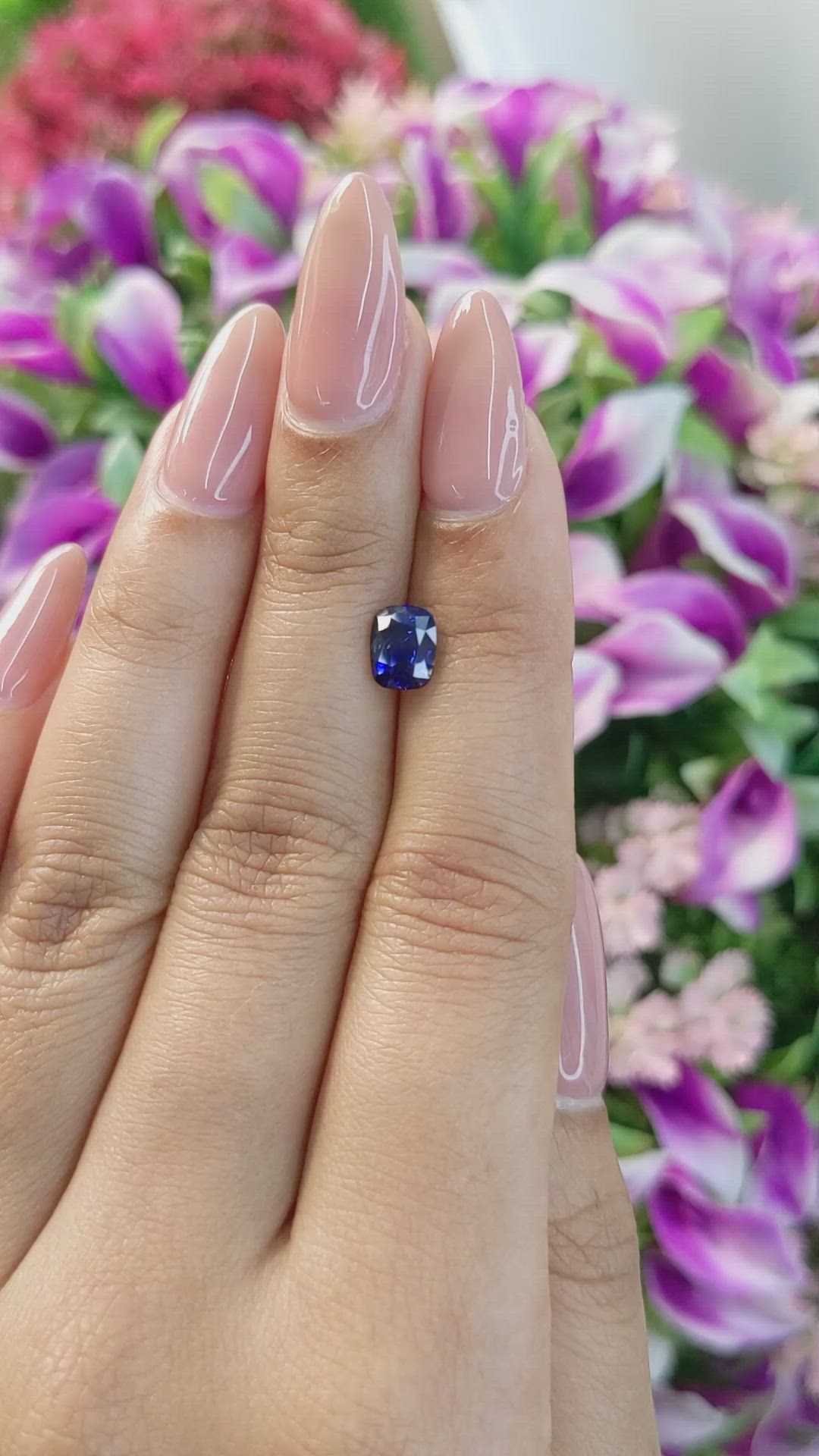 1.54 Ct. Bi Color Sapphire from Ceylon (Sri Lanka) Size Video