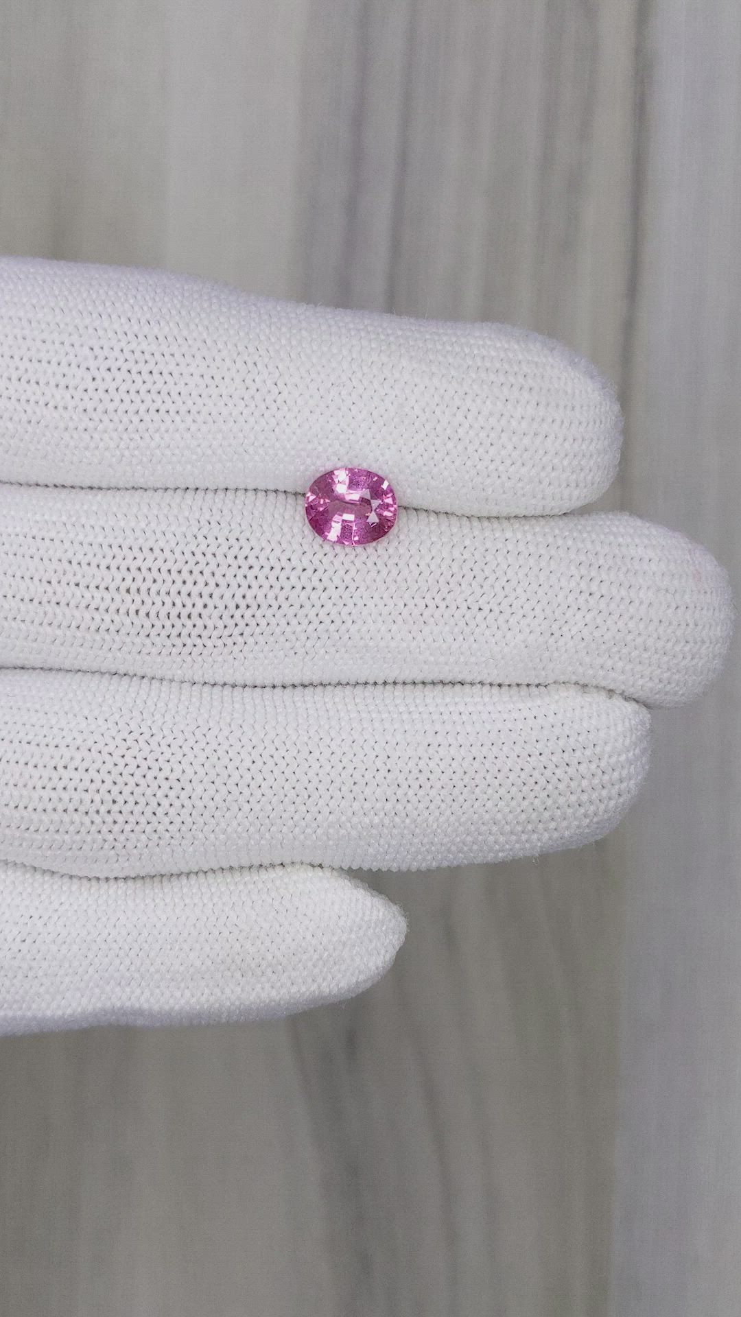 1.53 Ct. Pink Sapphire from Ceylon (Sri Lanka) Size Video