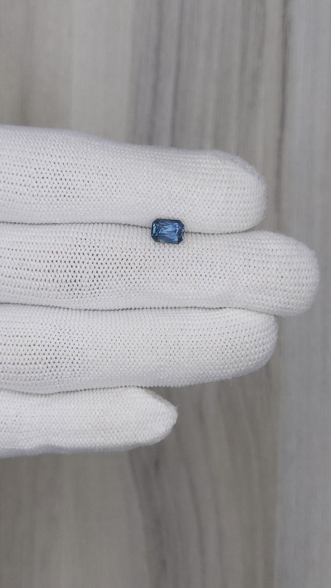 1.06 Ct. Greenish Blue Sapphire from Ceylon (Sri Lanka) Size Video