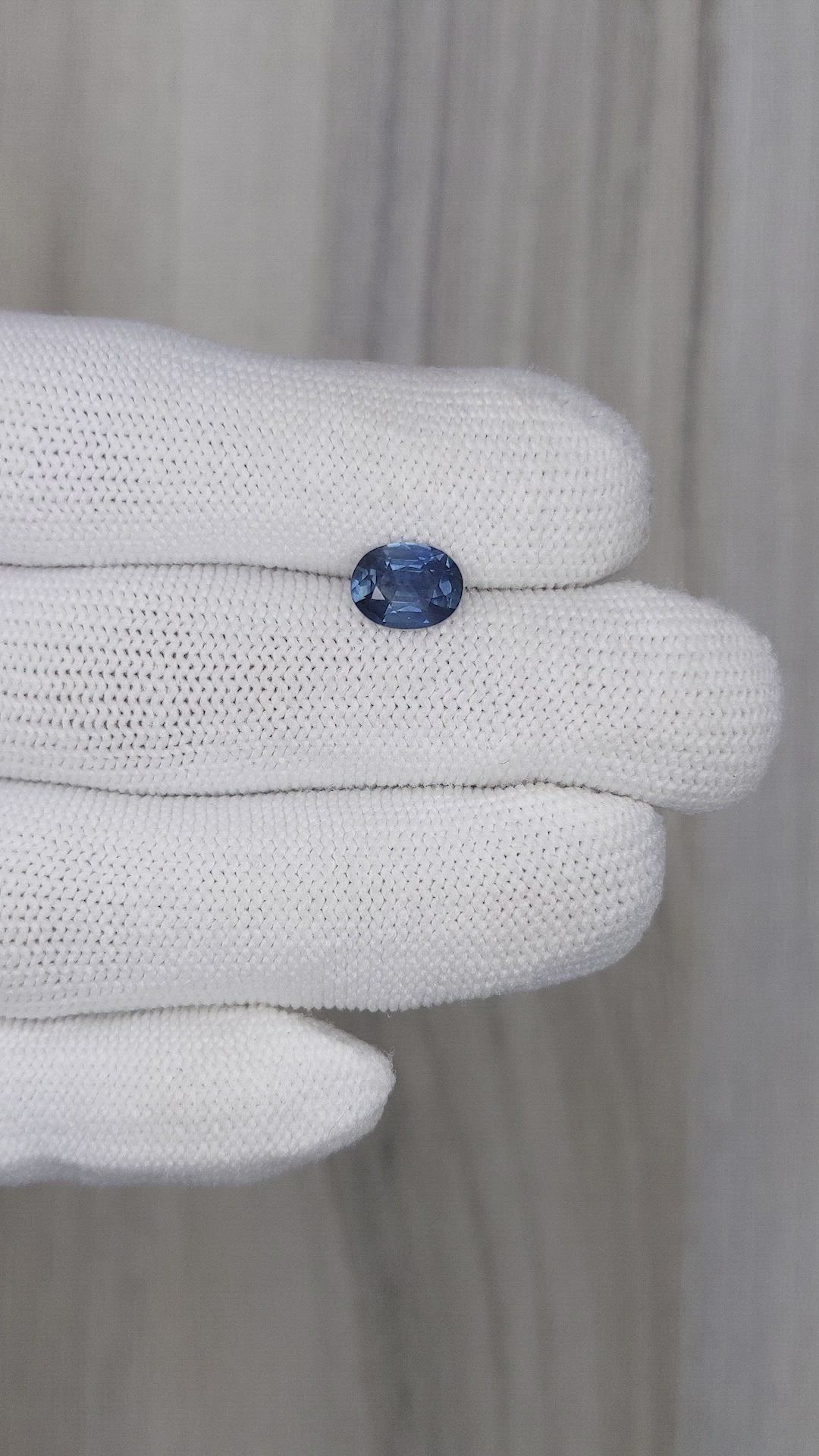 1.57 Ct. Blue Sapphire from Ceylon (Sri Lanka) Size Video