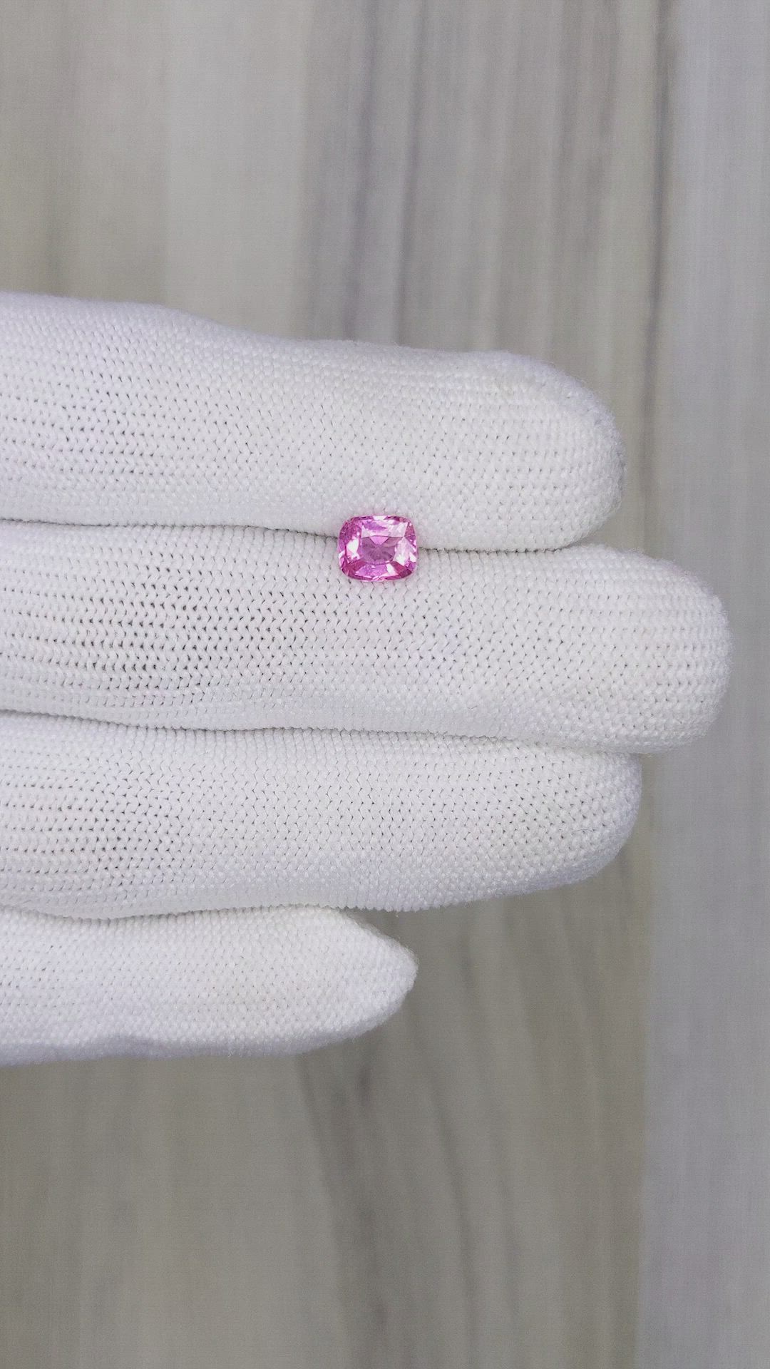 1.02 Ct. Pink Sapphire from Ceylon (Sri Lanka) Size Video