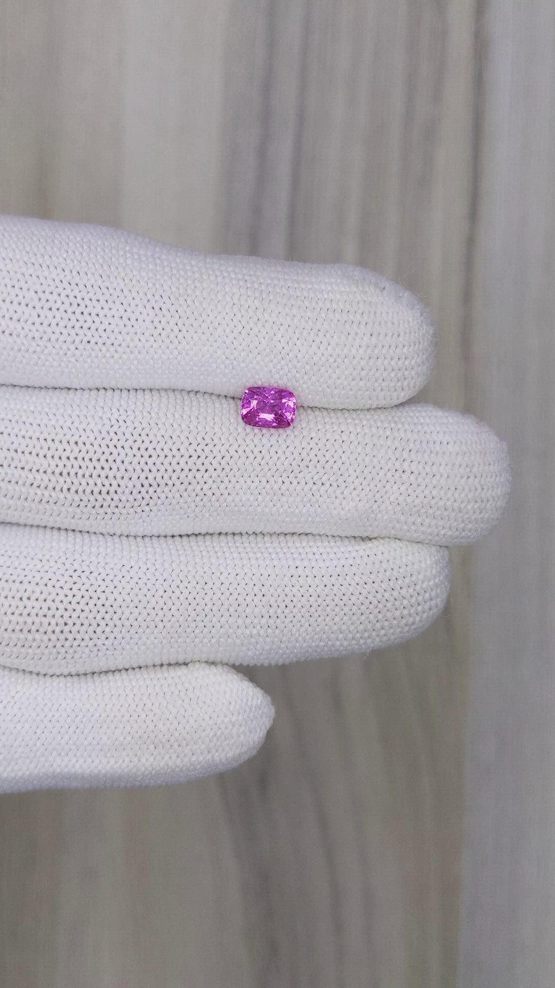 0.94 Ct. Pink Sapphire from Ceylon (Sri Lanka) Size Video