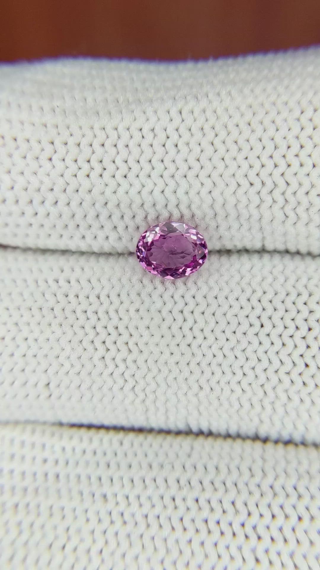 0.67 Ct. Purplish Pink Sapphire from Ceylon (Sri Lanka) Size Video