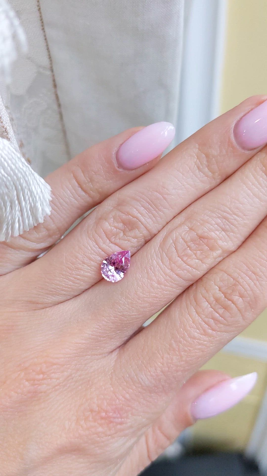 1.63 Ct. Pink Sapphire from Ceylon (Sri Lanka) Size Video