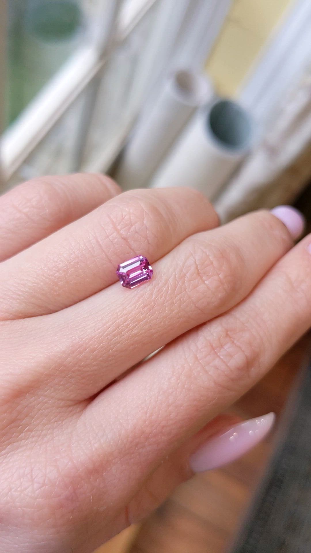1.03 Ct. Pink Sapphire from Ceylon (Sri Lanka) Size Video