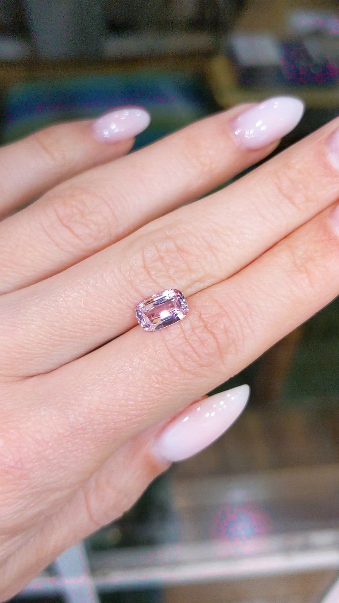 2.16 Ct. Pink Sapphire from Ceylon (Sri Lanka) Size Video
