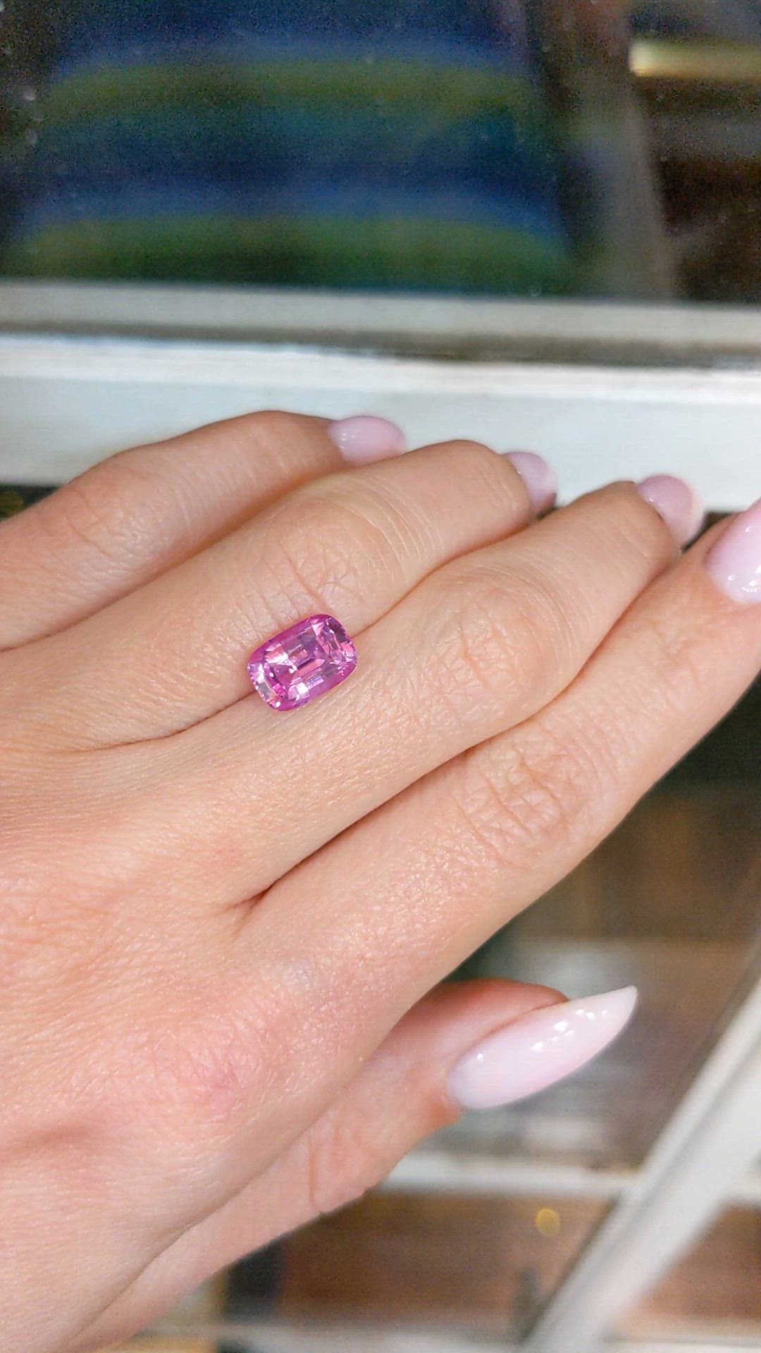 2.57 Ct. Pink Sapphire from Ceylon (Sri Lanka) Size Video