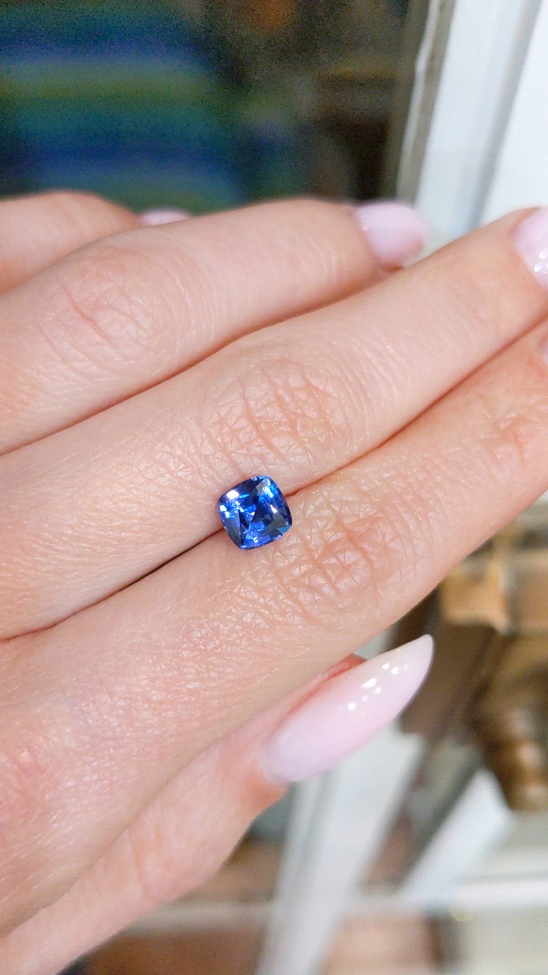 1.36 Ct. Blue Sapphire from Ceylon (Sri Lanka) Size Video