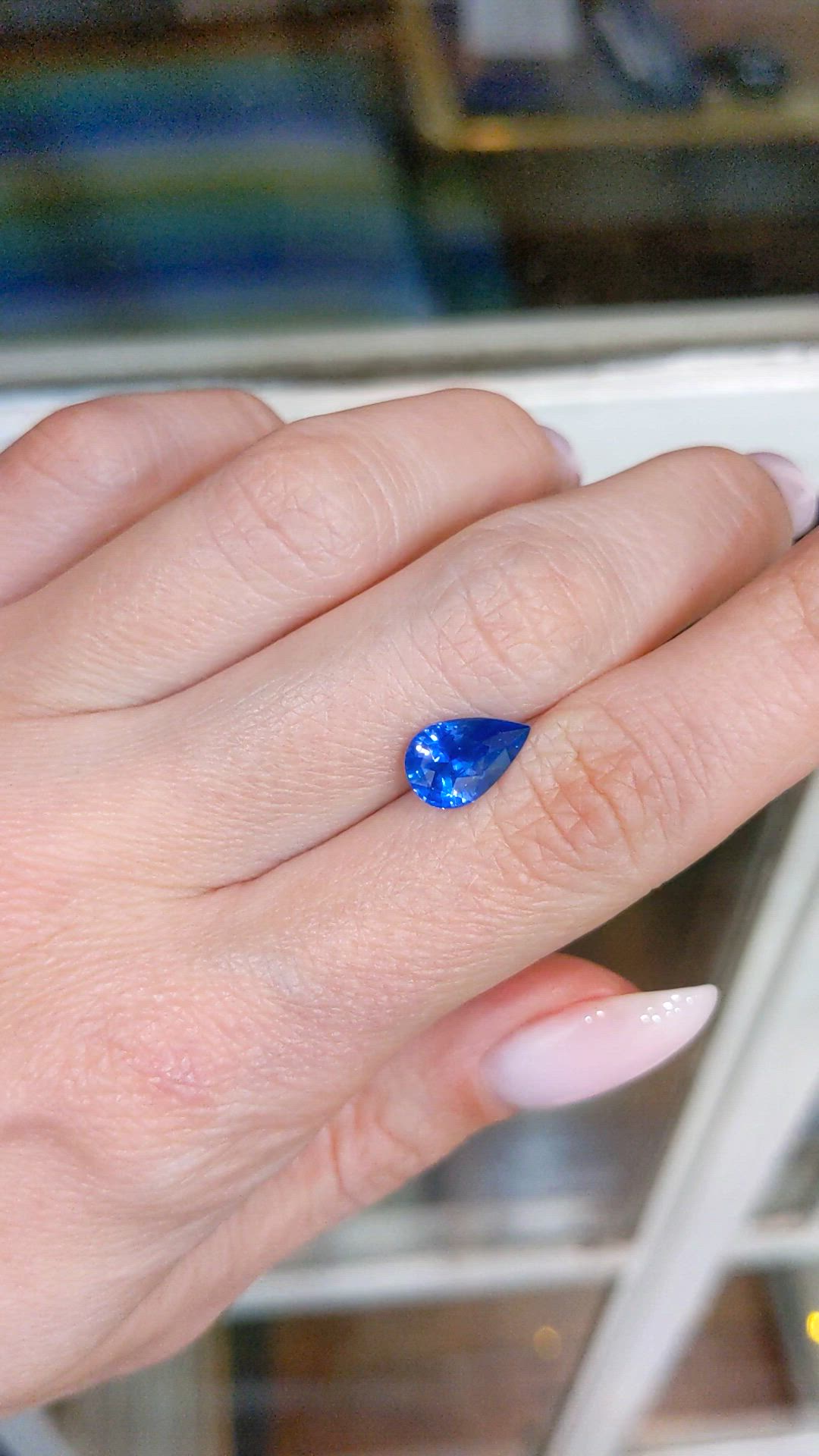 2.04 Ct. Blue Sapphire from Ceylon (Sri Lanka) Size Video