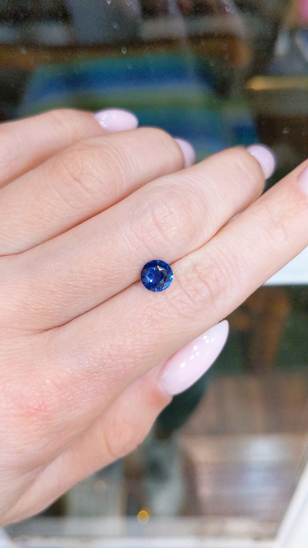 1.07 Ct. Blue Sapphire from Ceylon (Sri Lanka) Size Video