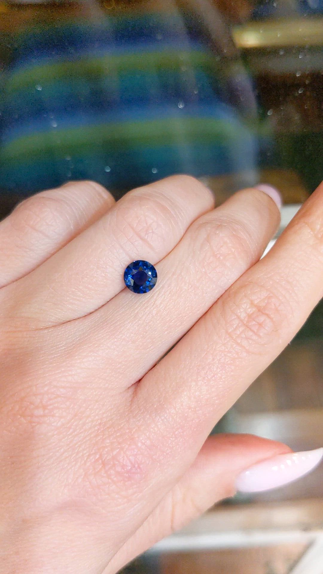 1.14 Ct. Blue Sapphire from Ceylon (Sri Lanka) Size Video