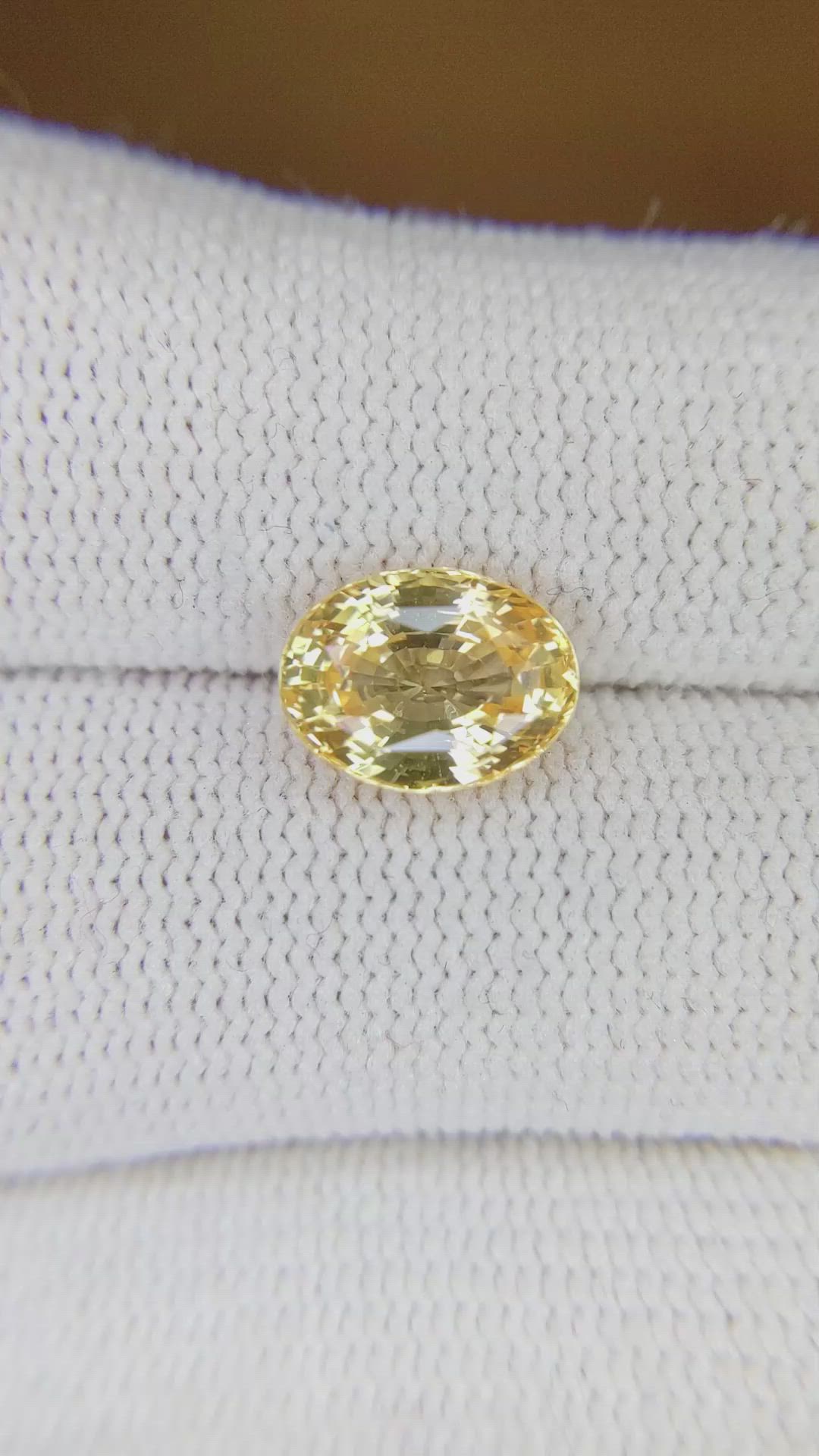 3.03 Ct. Peach Sapphire from Ceylon (Sri Lanka) Size Video