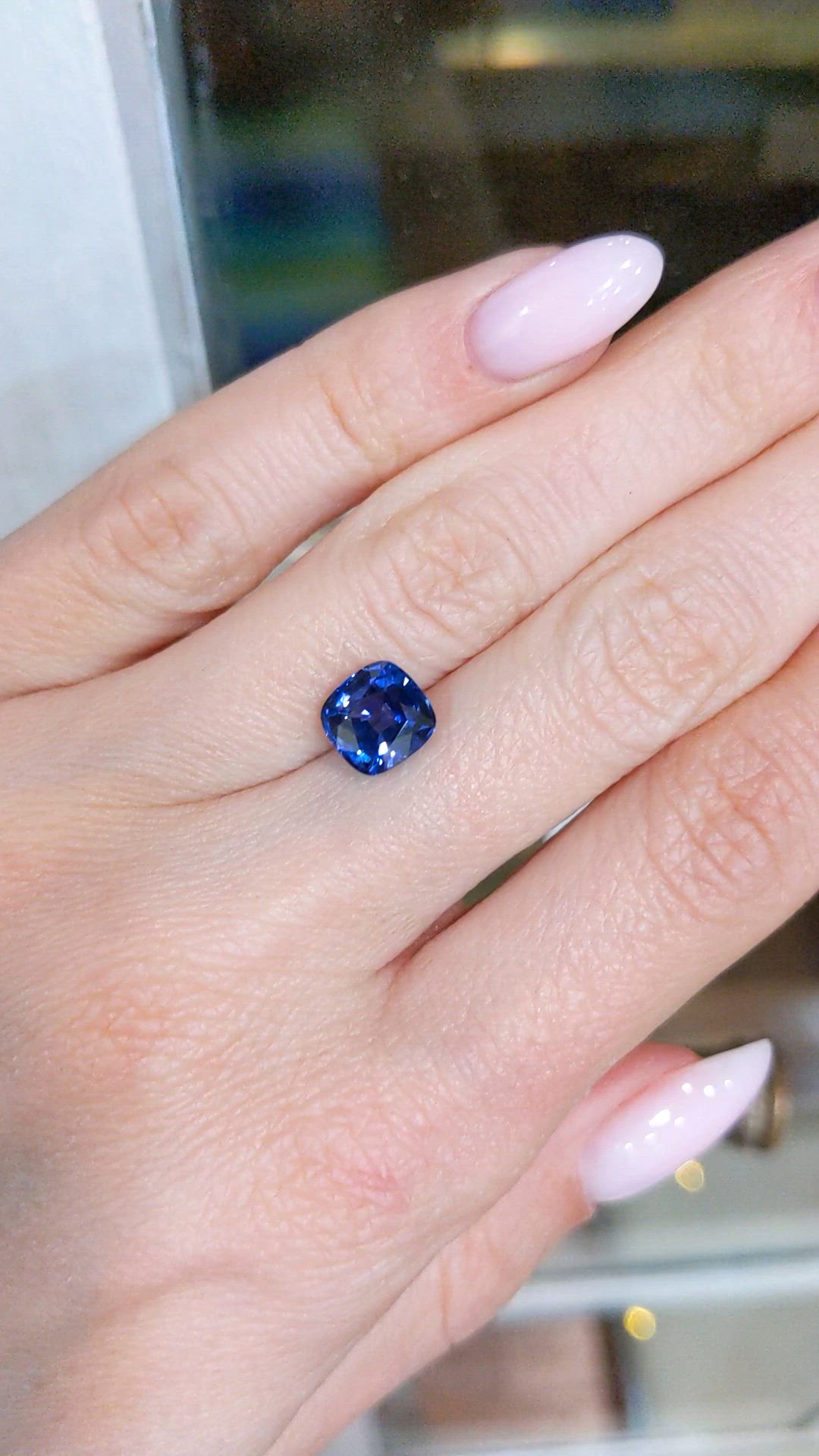 2.41 Ct. Blue Sapphire from Ceylon (Sri Lanka) Size Video