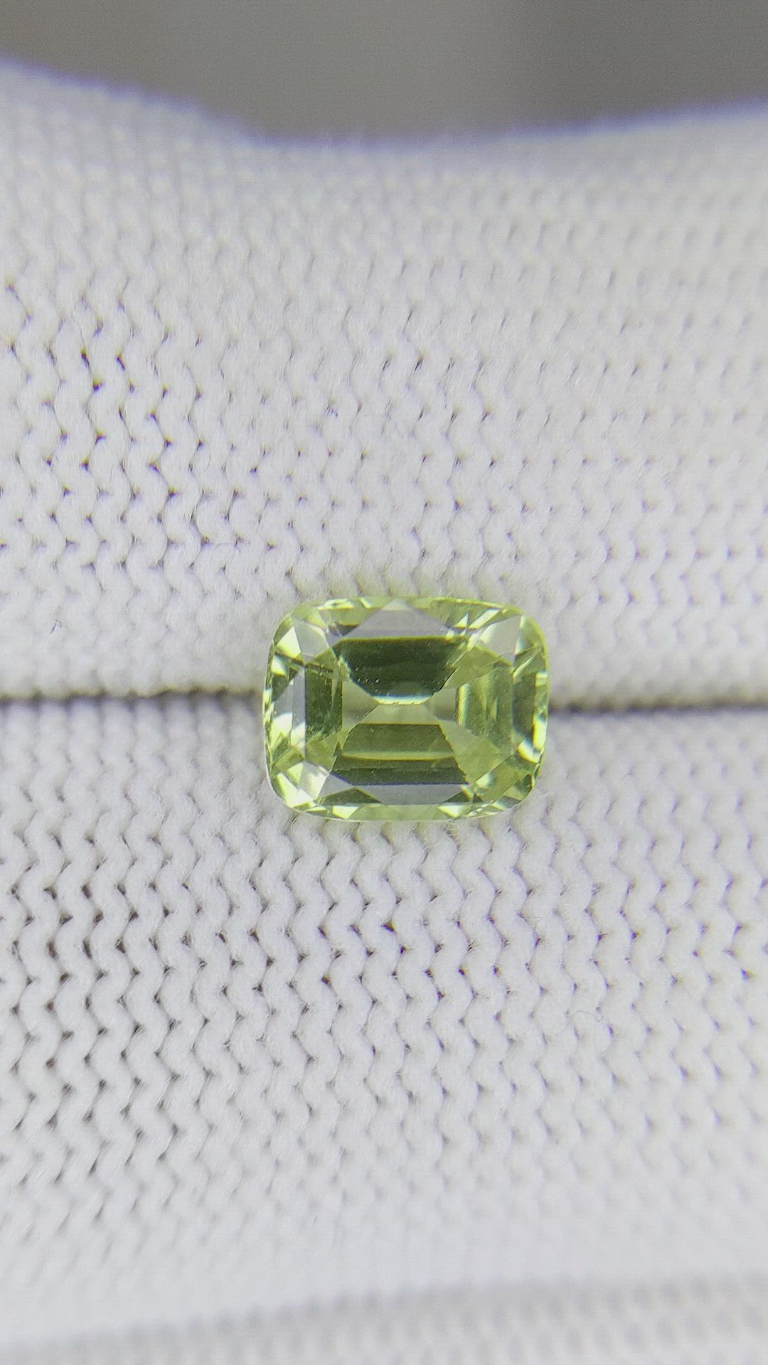 1.79 Ct. Greenish Yellow Sapphire from Ceylon (Sri Lanka) Size Video