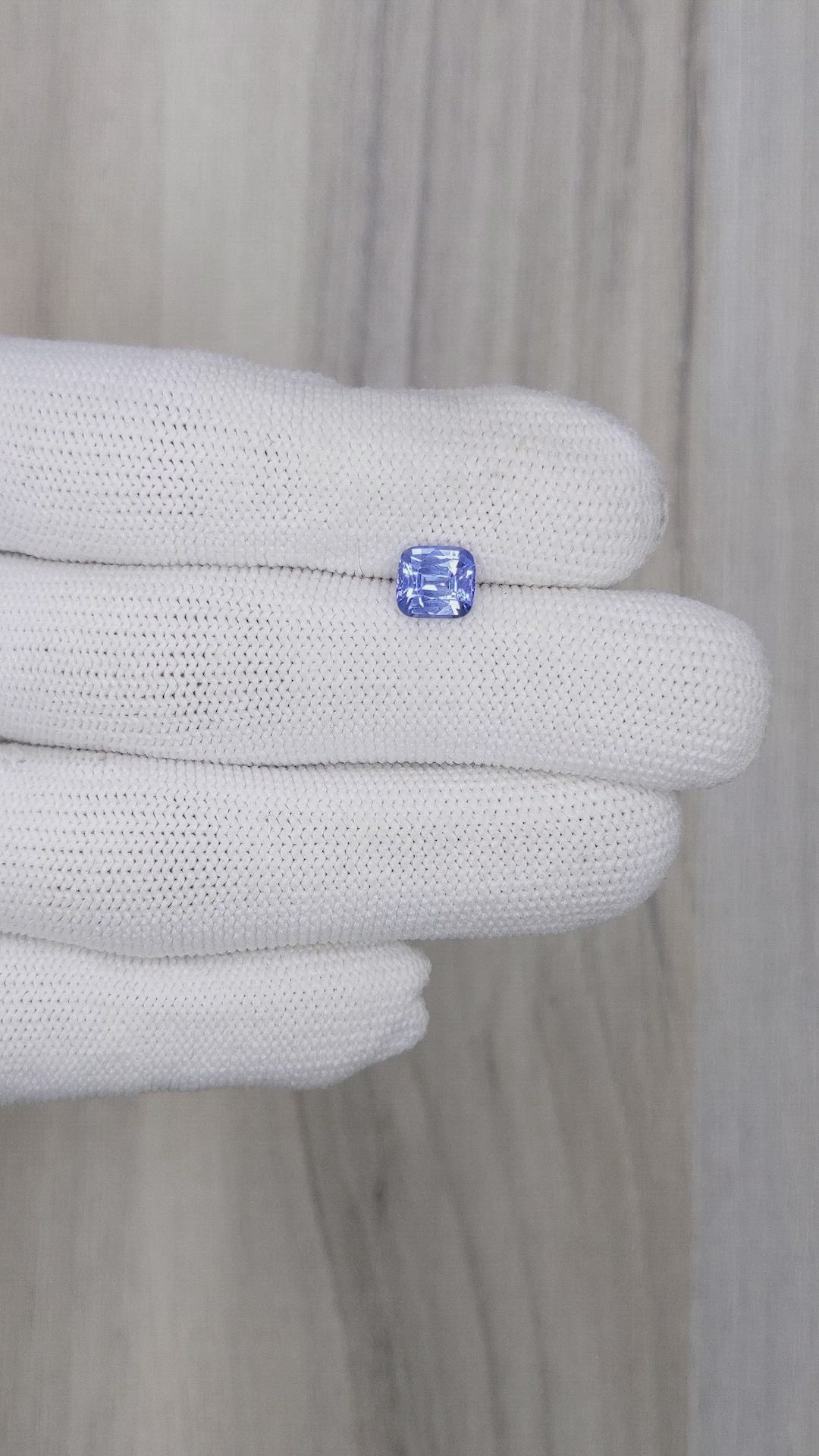 1.58 Ct. Blue Sapphire from Ceylon (Sri Lanka) Size Video