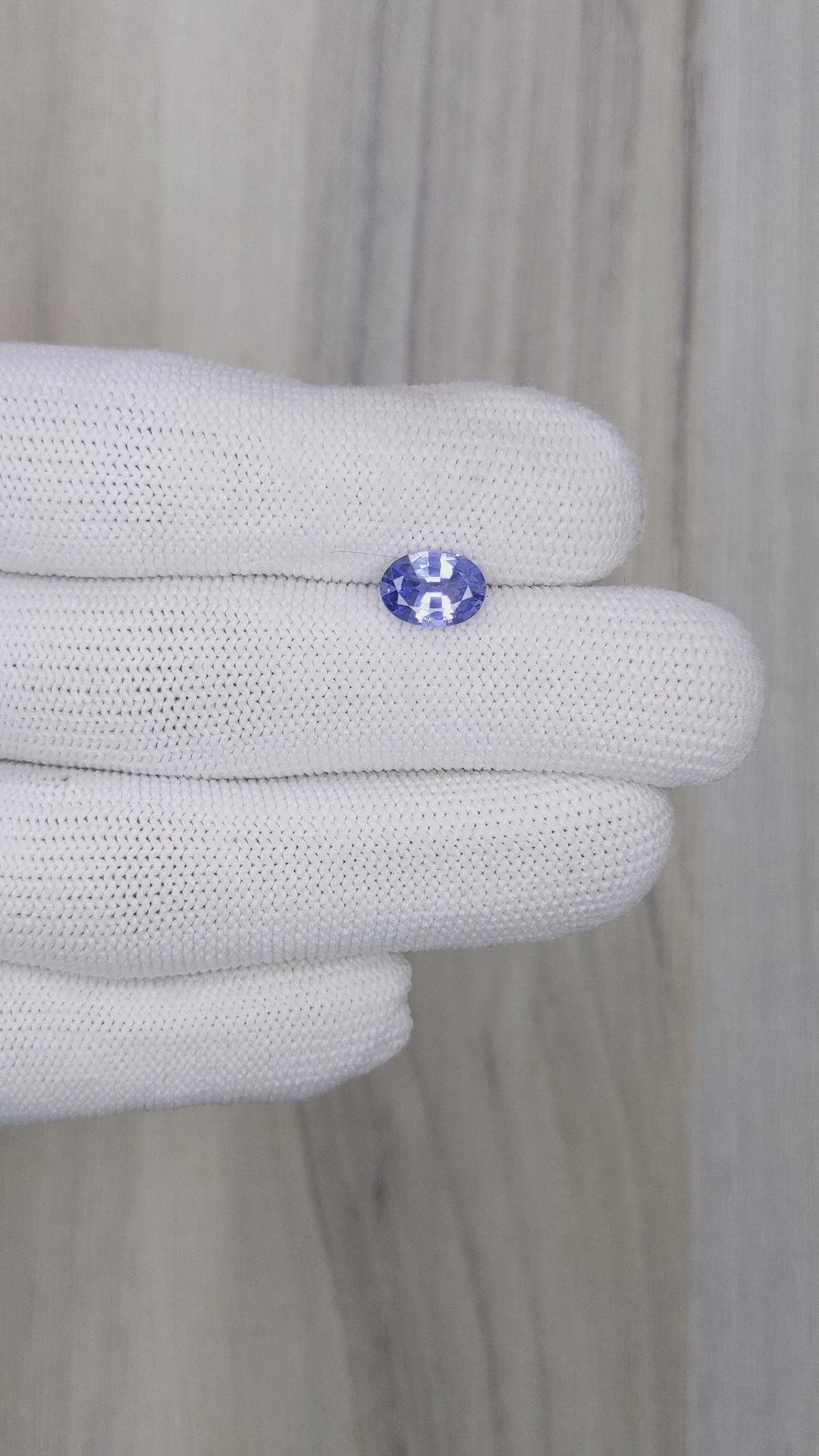1.50 Ct. Blue Sapphire from Ceylon (Sri Lanka) Size Video