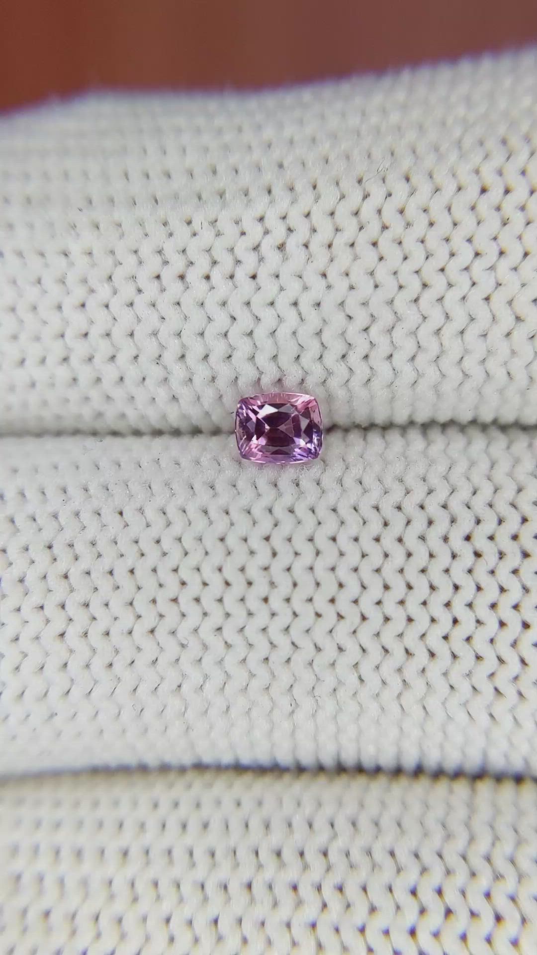 0.35 Ct. Purplish Pink Sapphire from Ceylon (Sri Lanka) Size Video
