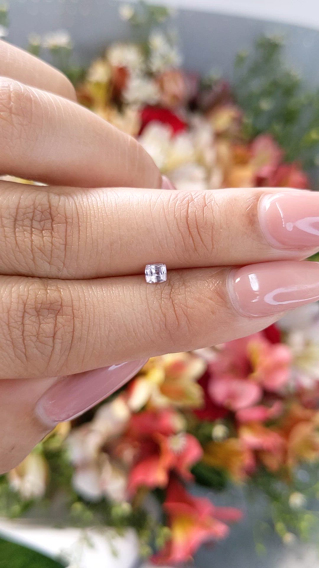 0.22 Ct. Pink Sapphire from Ceylon (Sri Lanka) Size Video